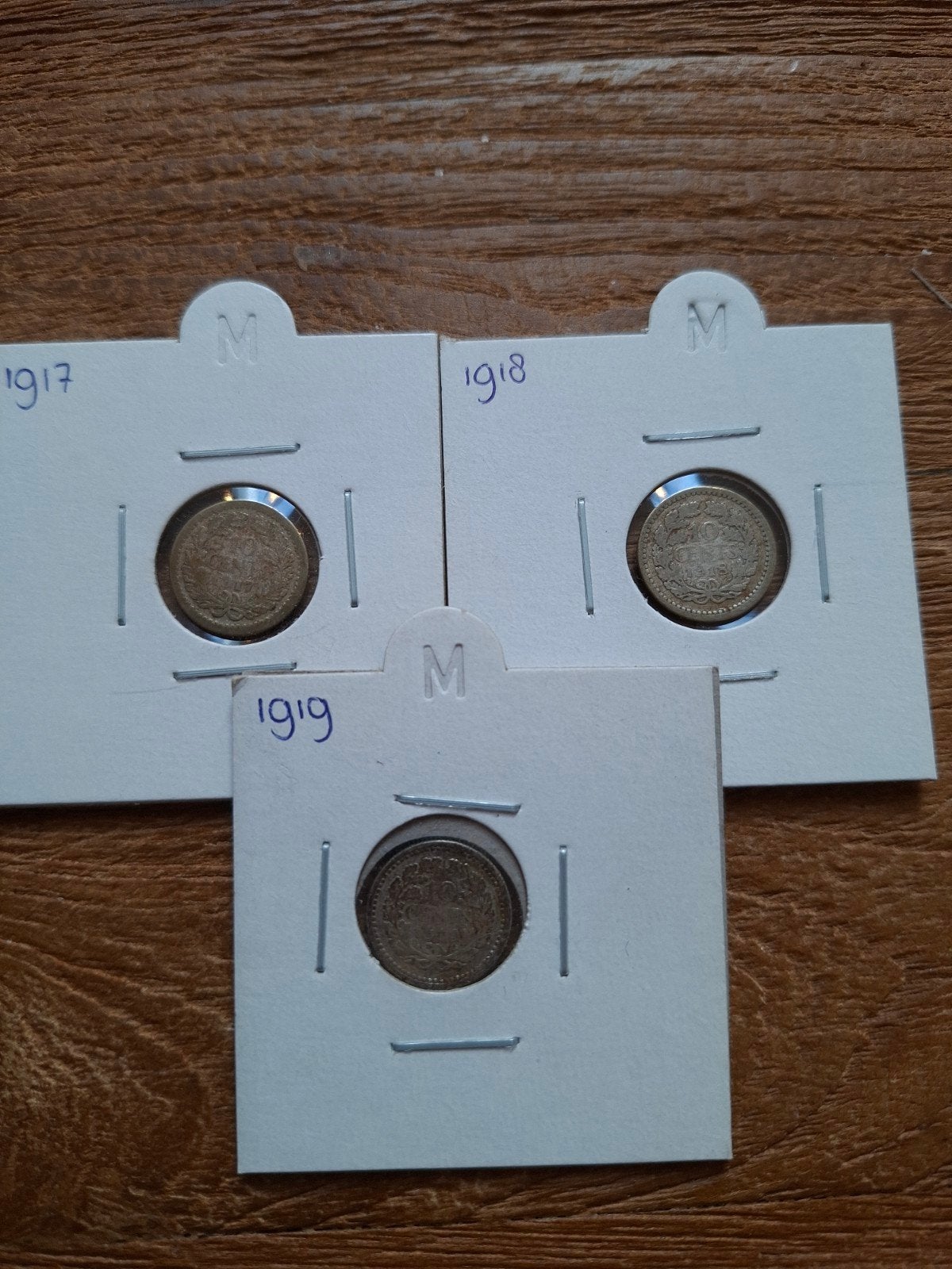 10 cent 1917,1918,1919, Setje, Zilver, Ophalen of Verzenden, 10 cent