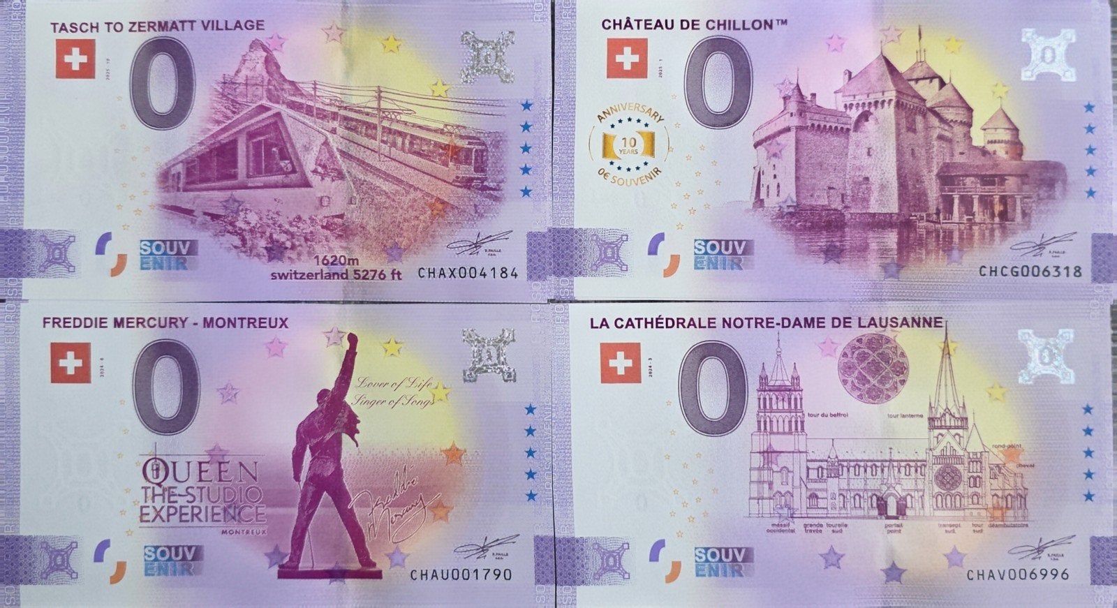 0 Euro biljetten Zwitserland, Ophalen of Verzenden, Buitenland, Bankbiljetten
