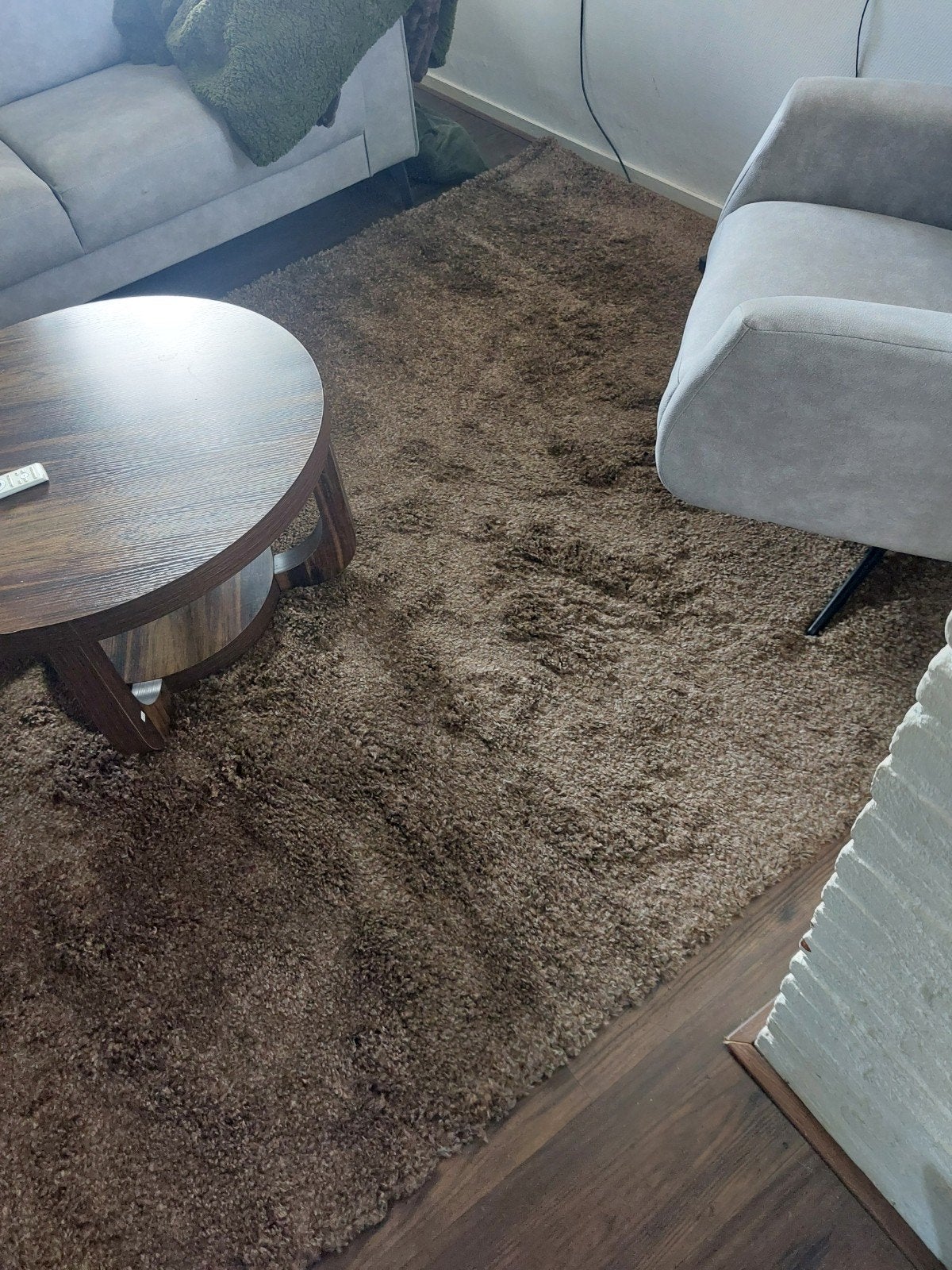 vloerkleed  hoogpolig  bruin 3 bij 2 m, Huis en Inrichting, Ophalen, Nieuw, Bruin, Tapijt