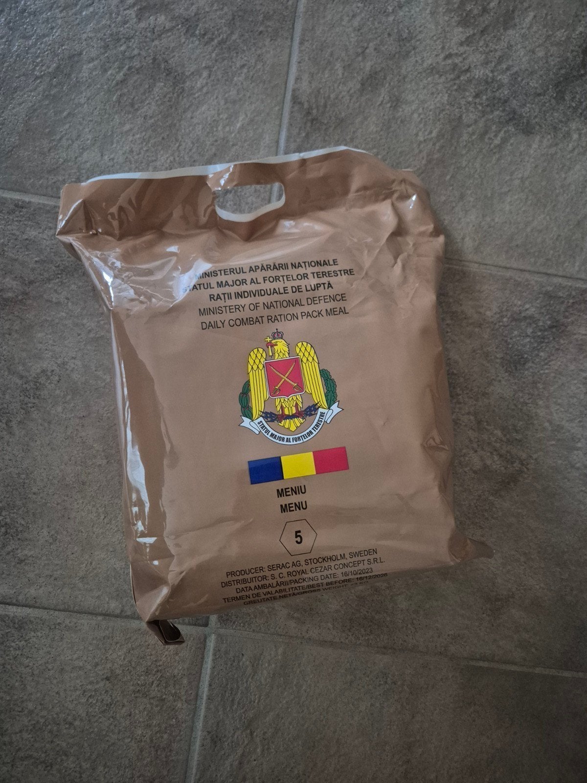 MRE Ration Romeens leger 24 uur Meal-Ready-to-Eat, Verzenden, Landmacht, Nederland