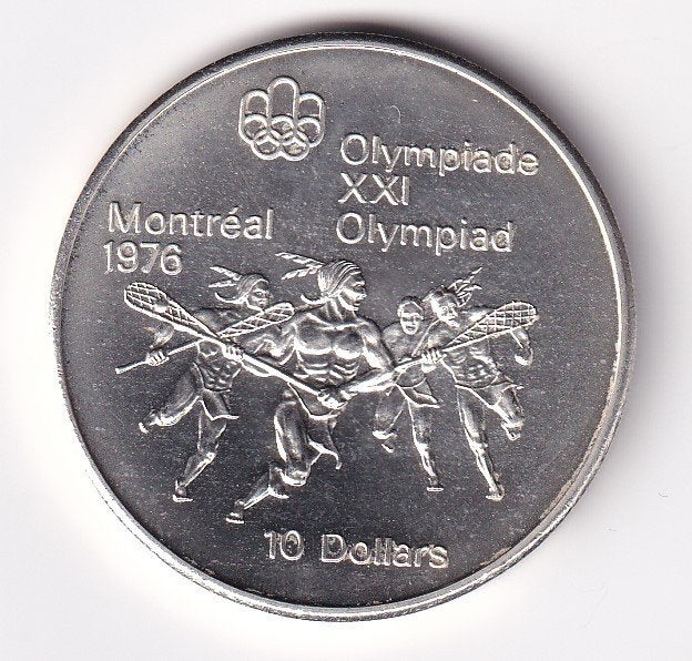 Canada 10 Dollar 1974 Lacrosse  Prachtig, Verzenden, Noord-Amerika, Losse munt, Zilver