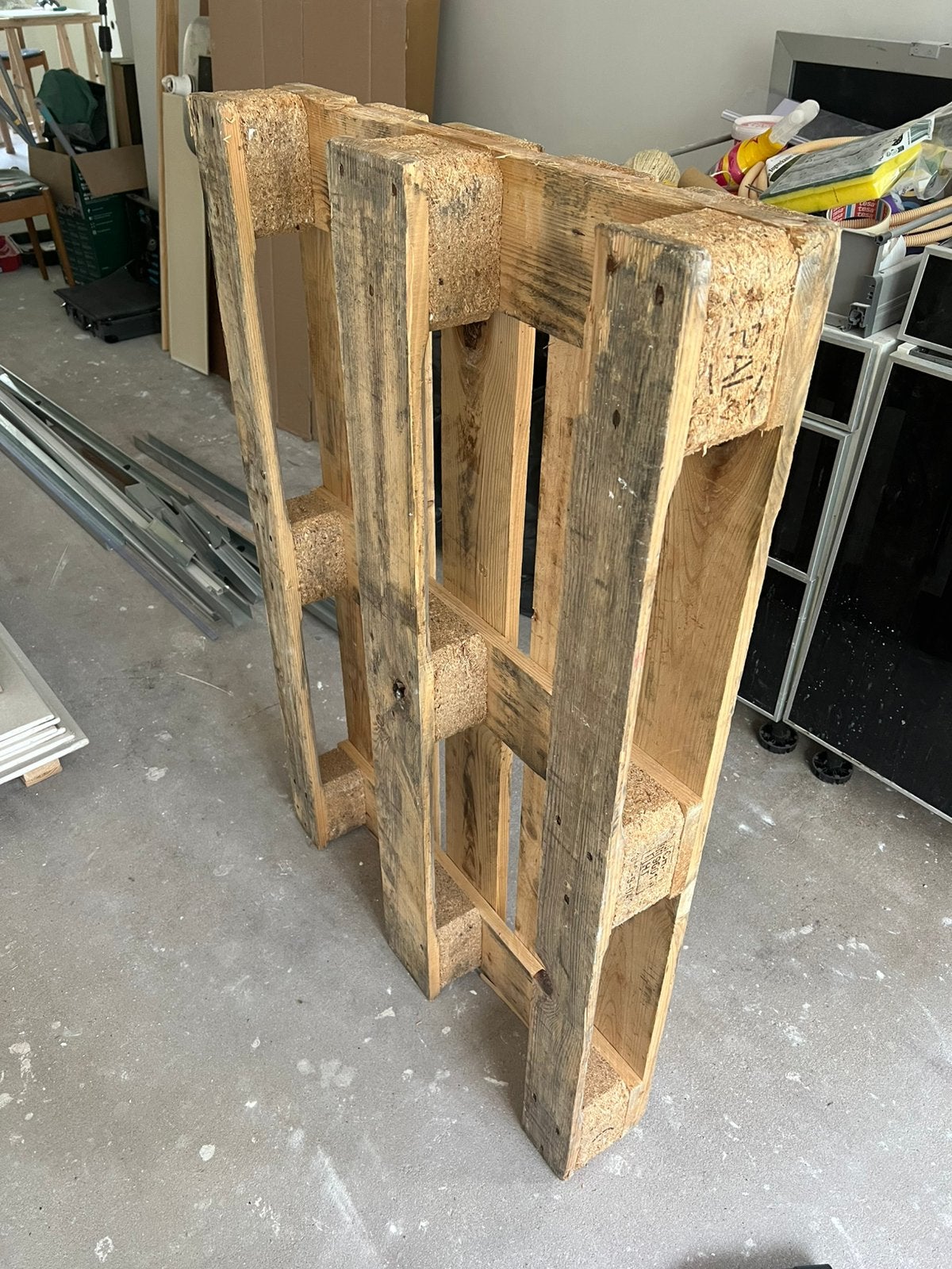 Pallet 120x80 cm, Ophalen, Zo goed als nieuw, 50 mm of meer, Minder dan 200 cm
