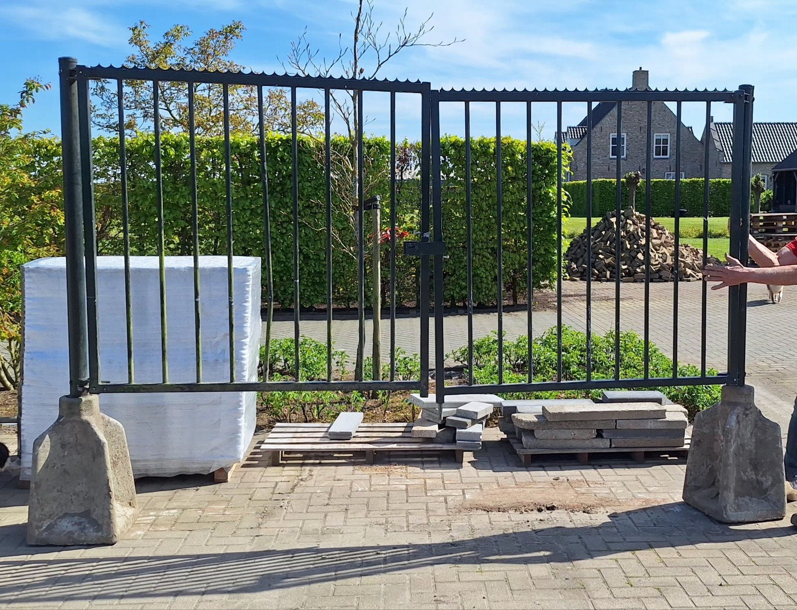 Heras Stalen Poort, Tuin en Terras, Tuinhekken en Hekwerk, Ophalen, Gebruikt, IJzer, Spijlenhekwerk
