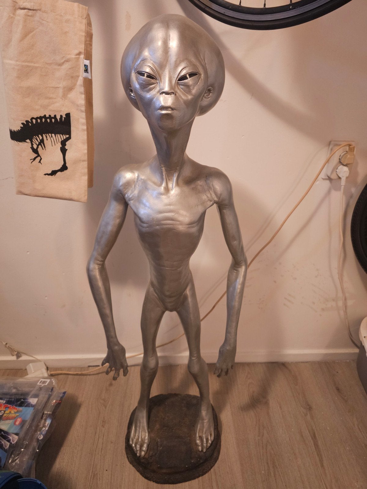 Groot levensecht Alien beeld 126 cm – Grey Alien – sci-fi, Antiek en Kunst, Overige onderwerpen, Kunststof, Beeld, Modern