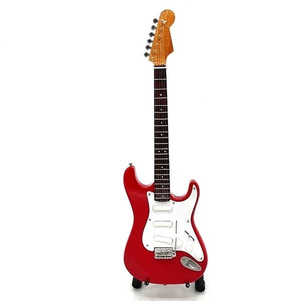 Mark Knopfler rood miniatuur gitaar 25cm mini guitar deco, Info@deconoord.nl, Deco Noord, Nieuw, Ophalen of Verzenden