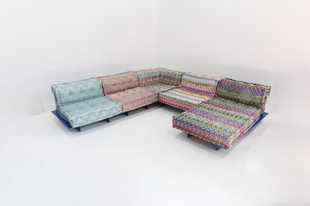 Roche Bobois Mah Jong sofa Missoni design by Hans Hopfer, Huis en Inrichting, Ophalen, Gebruikt, Design, Hoekbank