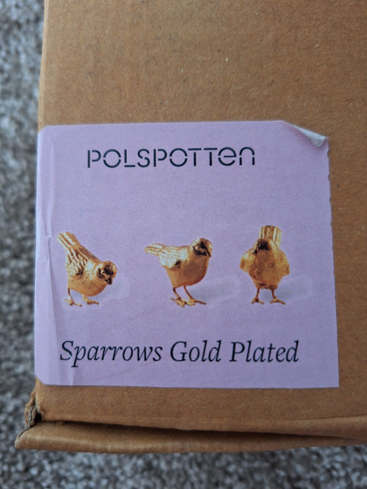 Pols Potten sparrows gold plated Polspotte vogels, Ophalen of Verzenden, Zo goed als nieuw
