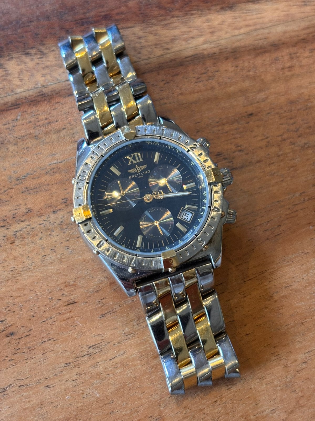 Breitling heren horloge, Staal, Gebruikt, Staal, Verzenden