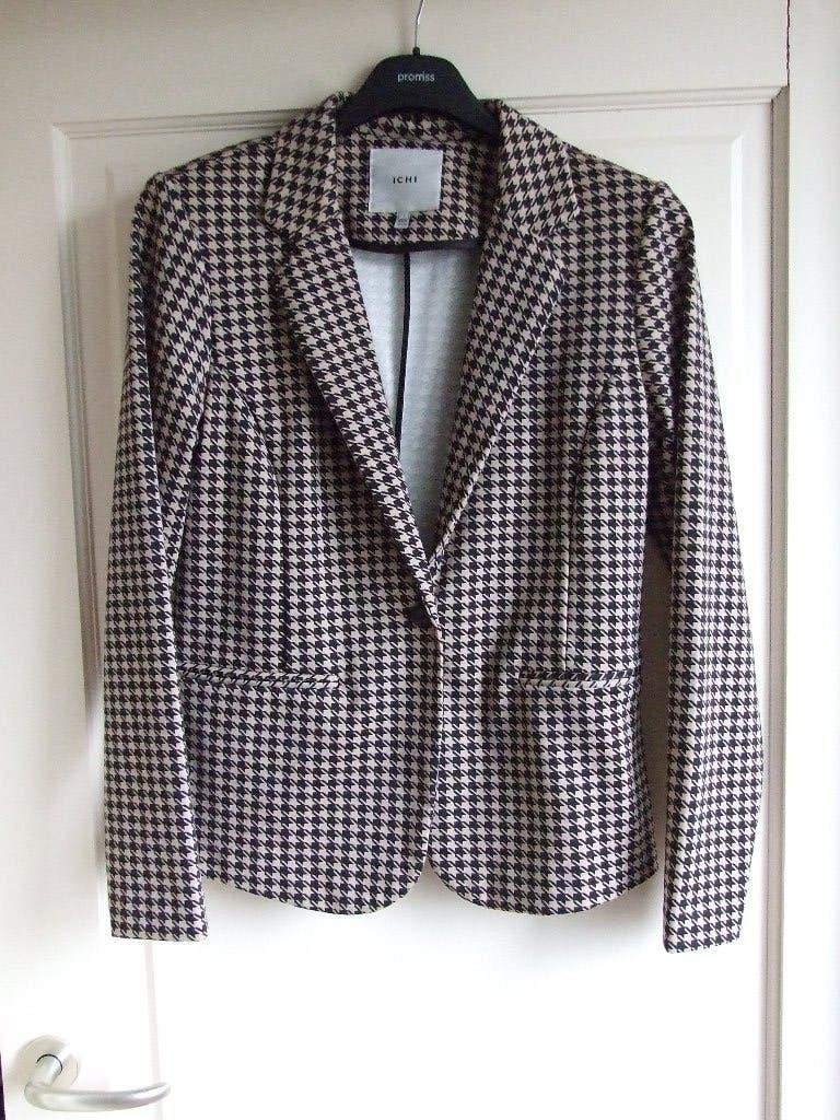 Ichi nieuw colbert zwart beige L/40, Kleding | Dames, Jasjes, Kostuums en Pakken, Maat 38/40 (M), Meerkleurig, Nieuw, Ophalen of Verzenden
