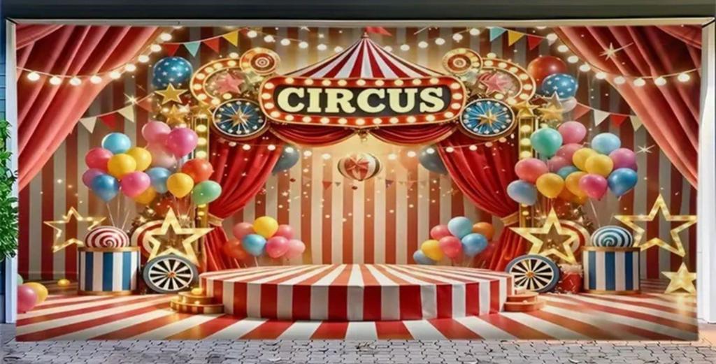Circus decordoek 4 mtr breed lees advertentie, Ophalen of Verzenden