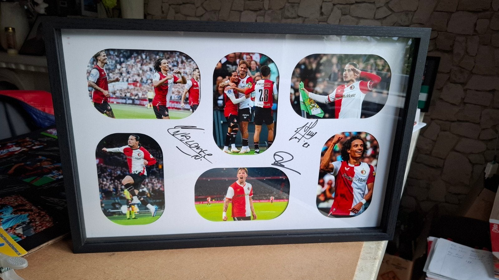 feyenoord fotolijst met handtekeningen, Ophalen of Verzenden, Nieuw, Feyenoord
