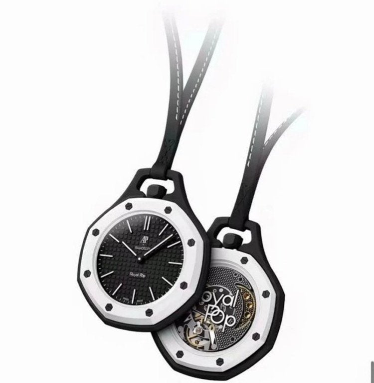 AP x Swatch Royal Pop – Ocho Negro (Zwart/Wit), Verzenden, Nieuw, Polshorloge, Swatch