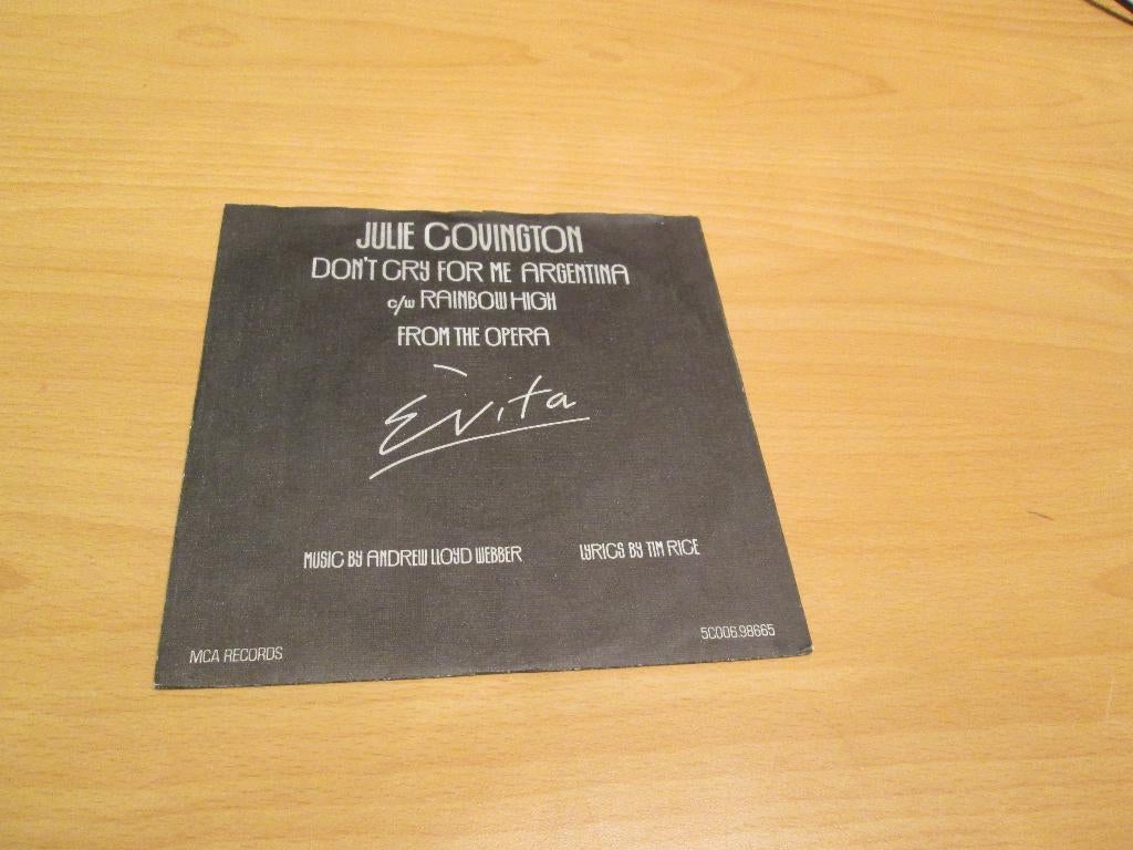 Julie Covington - Don't Cry For Me Argentina / Rainbow High, Ophalen of Verzenden, Gebruikt, Pop
