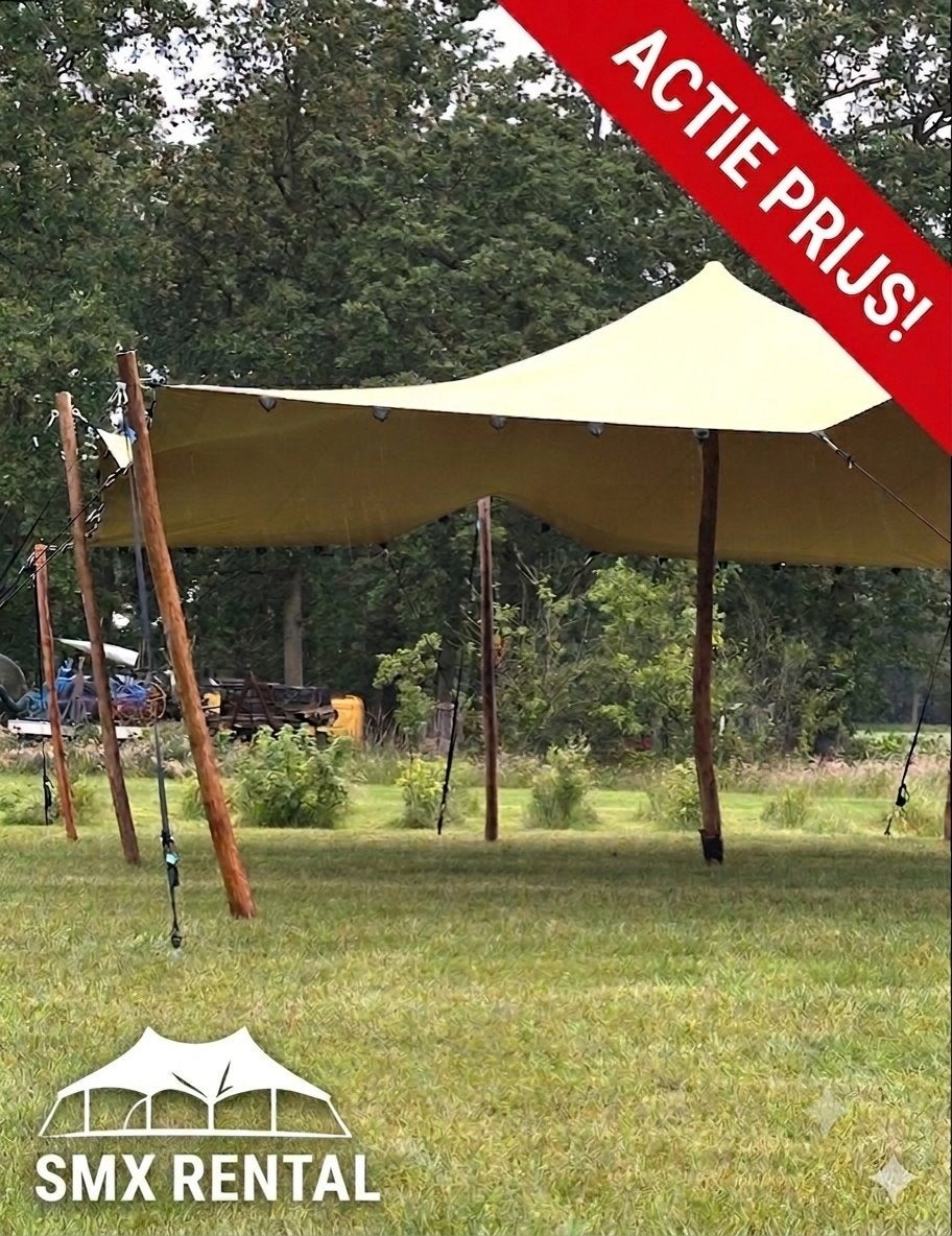 Stretchtent 7,5 x 10  *HUUR*, Tuin en Terras, Partytenten, Zo goed als nieuw, Overige typen, 2 meter of meer, 8 meter of meer