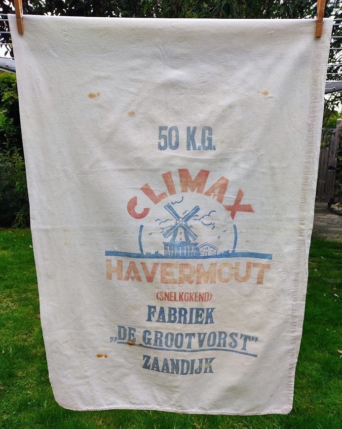 Vintage Climax Havermoutzak 50 KG - Fabriek De Grootvorst, Ophalen of Verzenden, Gebruikt, Overige typen