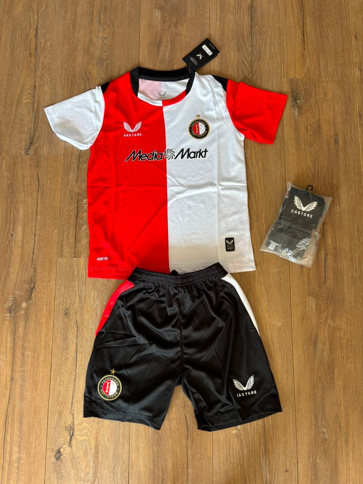 Feyenoord Thuis Tenue Kids - Vraag naar beschikbare maten, Ophalen of Verzenden, Nieuw, Set