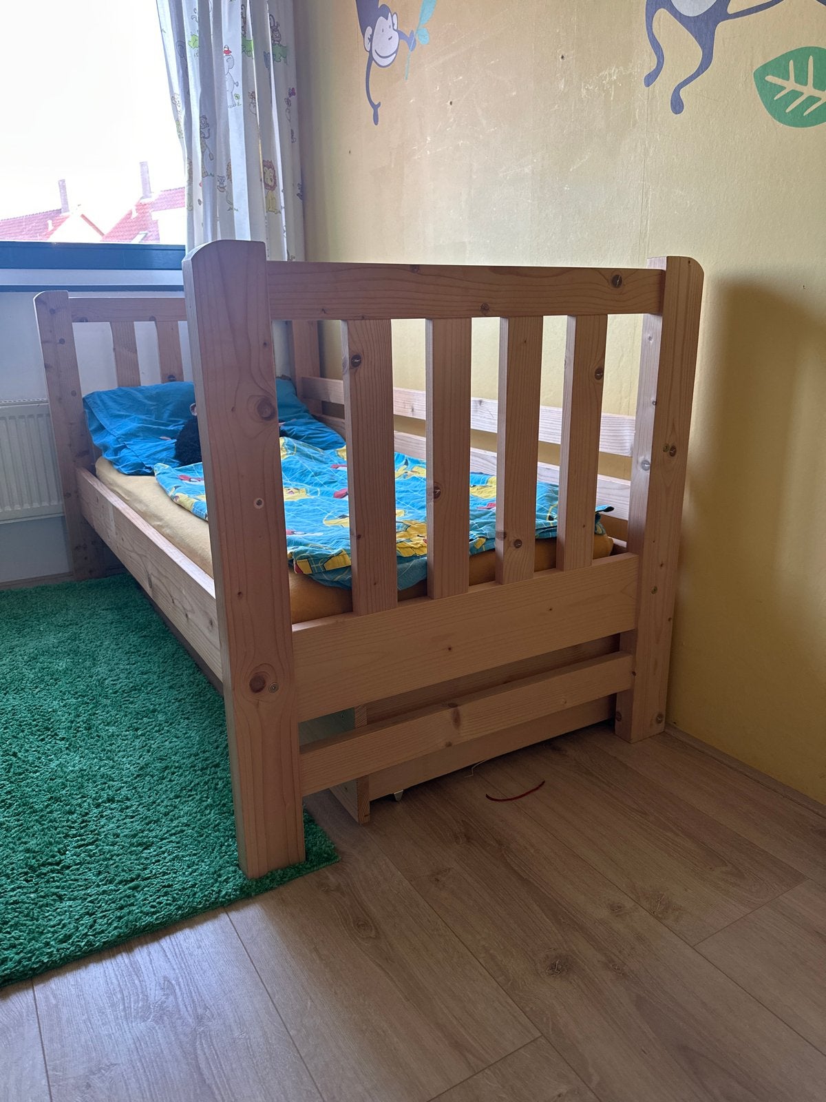 Rockwood kinderbed met lades en matras, Ophalen, Gebruikt, 70 tot 85 cm, 140 tot 160 cm