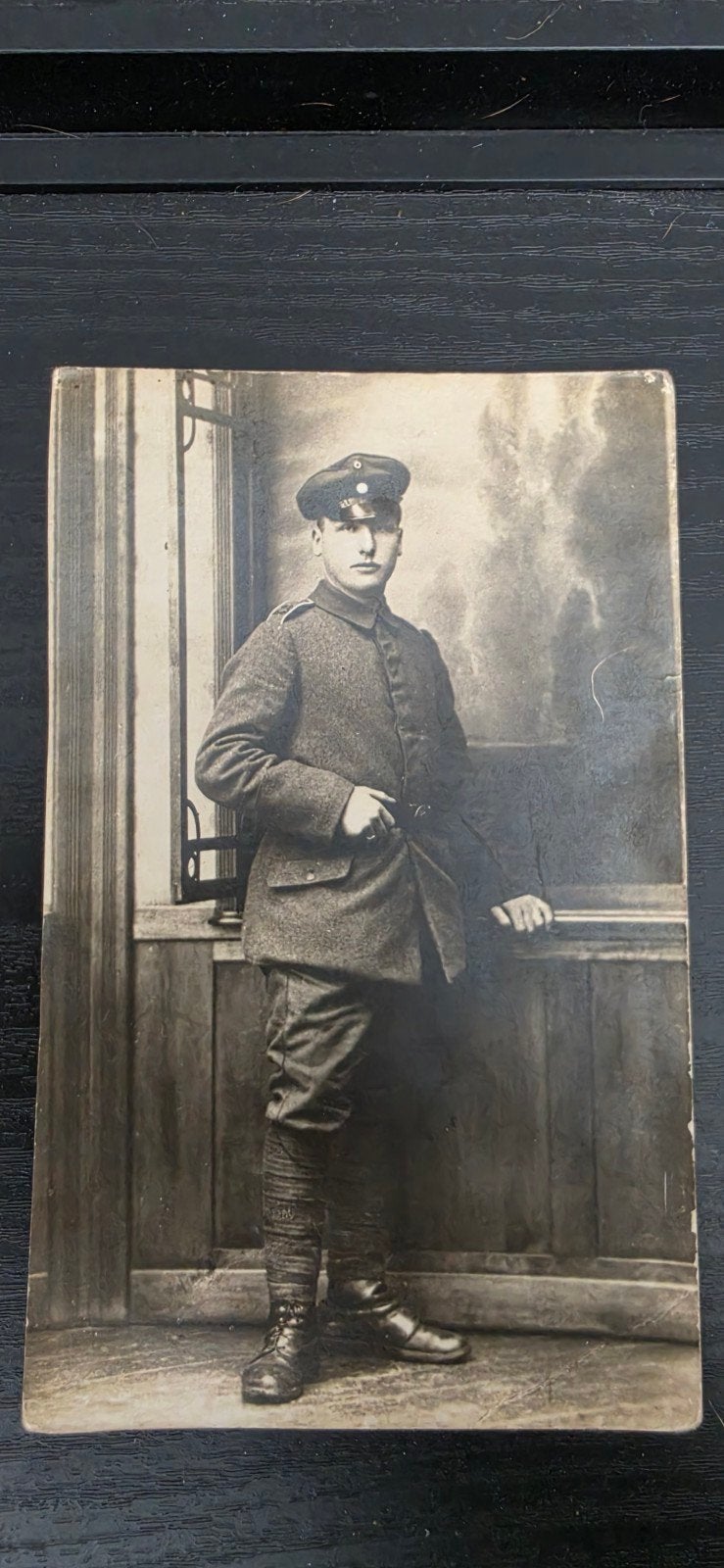 04 Foto Duitse soldaat WO1, Verzamelen, Gebruikt, Foto, Ophalen of Verzenden, Voor 1940