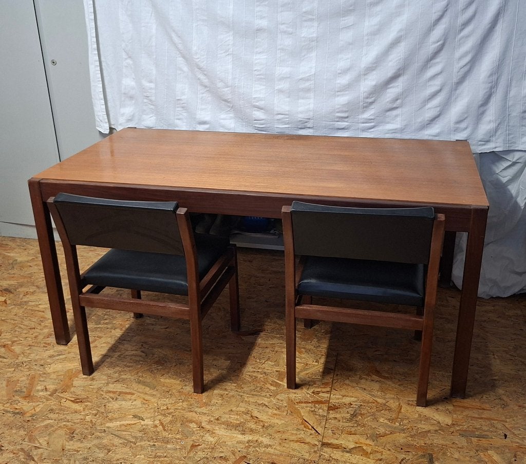 Pastoe eethoek, uitschuiftafel met 4 stoelen, Ophalen, Gebruikt, Teakhout, 50 tot 100 cm