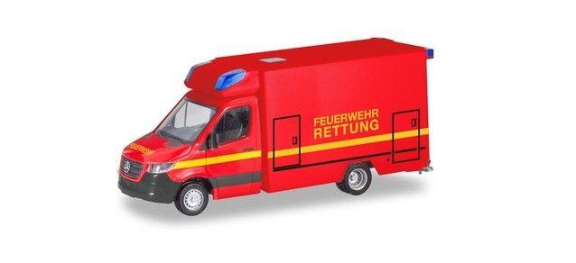 Mercedes Benz Sprinter Fahrtec Feuerwehr Herpa, Hobby en Vrije tijd, Modelauto's | 1:87, Nieuw, Ophalen of Verzenden, Bus of Vrachtwagen