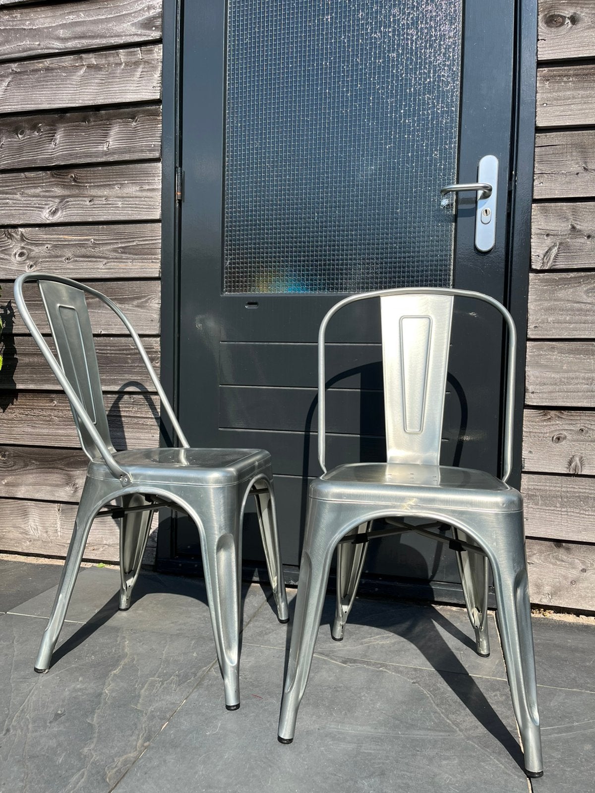 Tuinstoel/caféstoel/eetkamerstoel, Ophalen, Gebruikt, Metaal