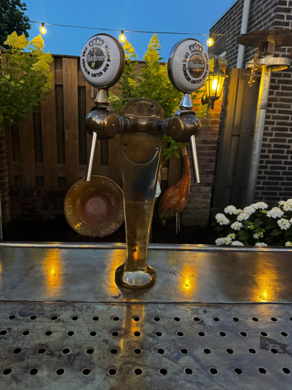 Compleet werkblad met dubbele Warsteiner taps, Ophalen, Gebruikt