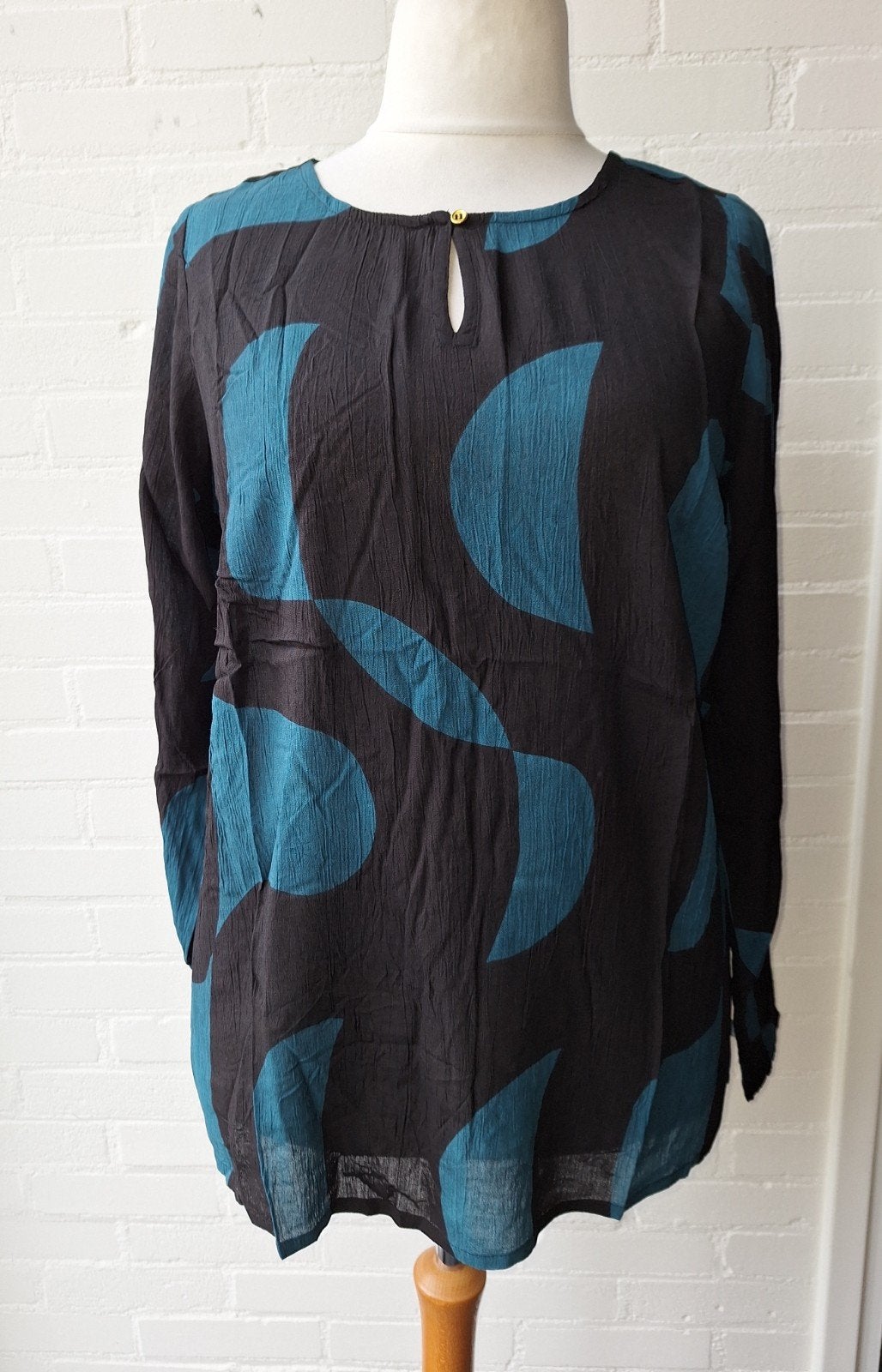 Petrol/zwart tuniek Lonie van Zhenzi Maat 42/44, Z, Zhenzi, Z, Zwart