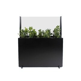 plantenbak met glazen windscherm, Ophalen, Rond, Nieuw, Metaal