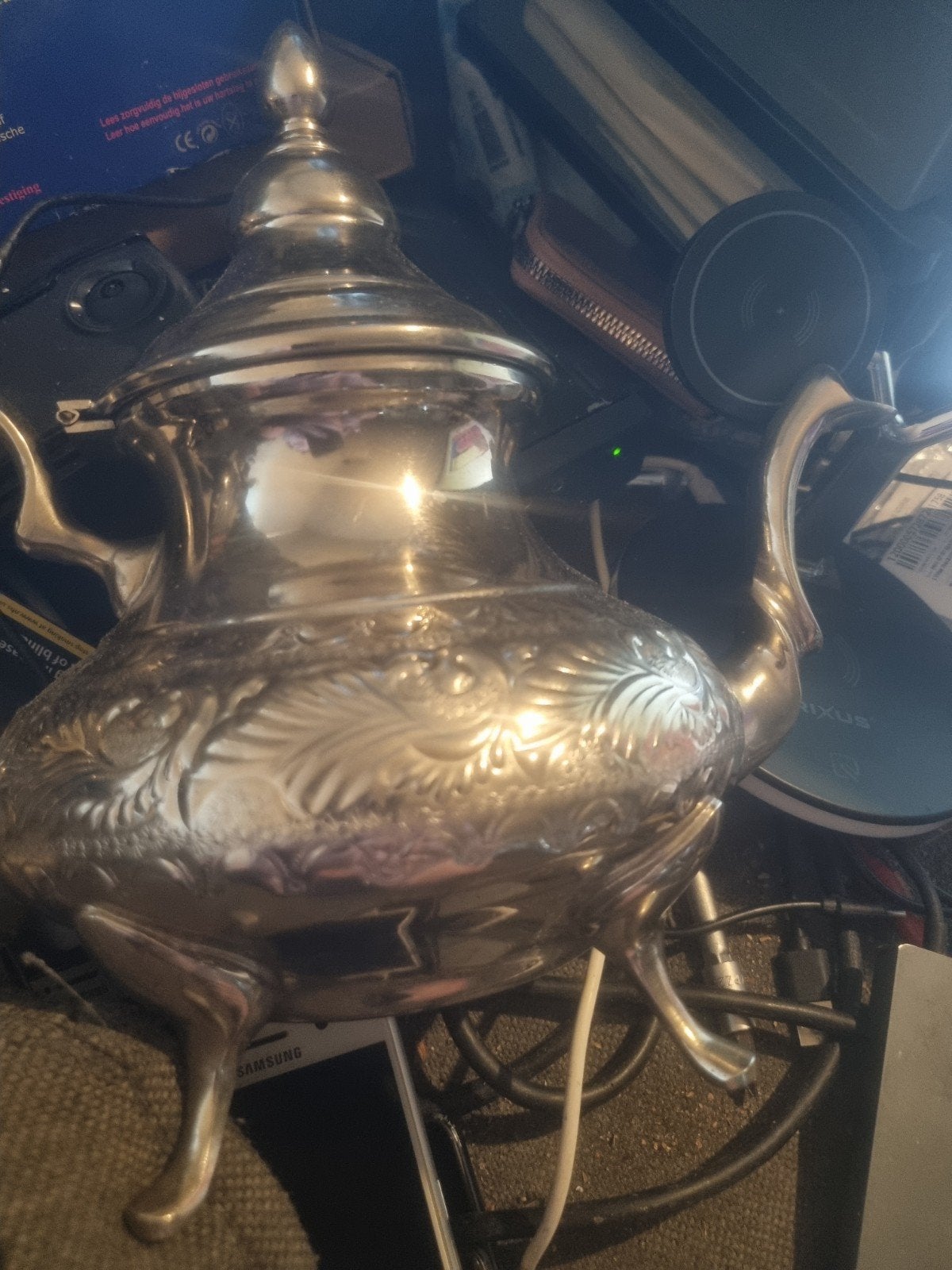 Vintage Marokkaanse theepot - Palace Fes, Antiek en Kunst, Antiek | Woonaccessoires, Ophalen of Verzenden