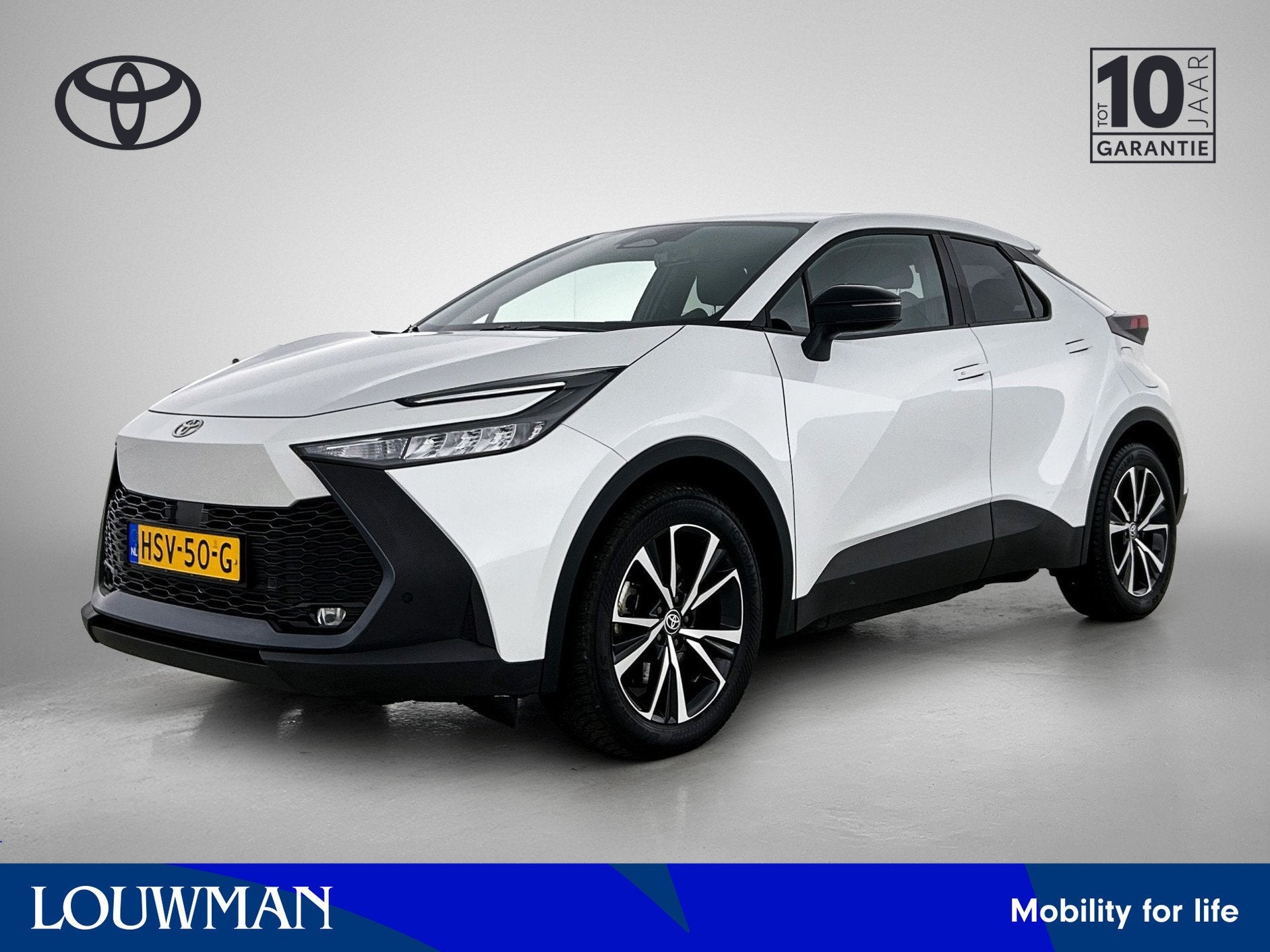 Toyota C-HR 2.0 Plug-in Hybrid 220 Dynamic | NL dealeronderh, Auto's, Toyota, Stof, 4 cilinders, Wit, Bedrijf