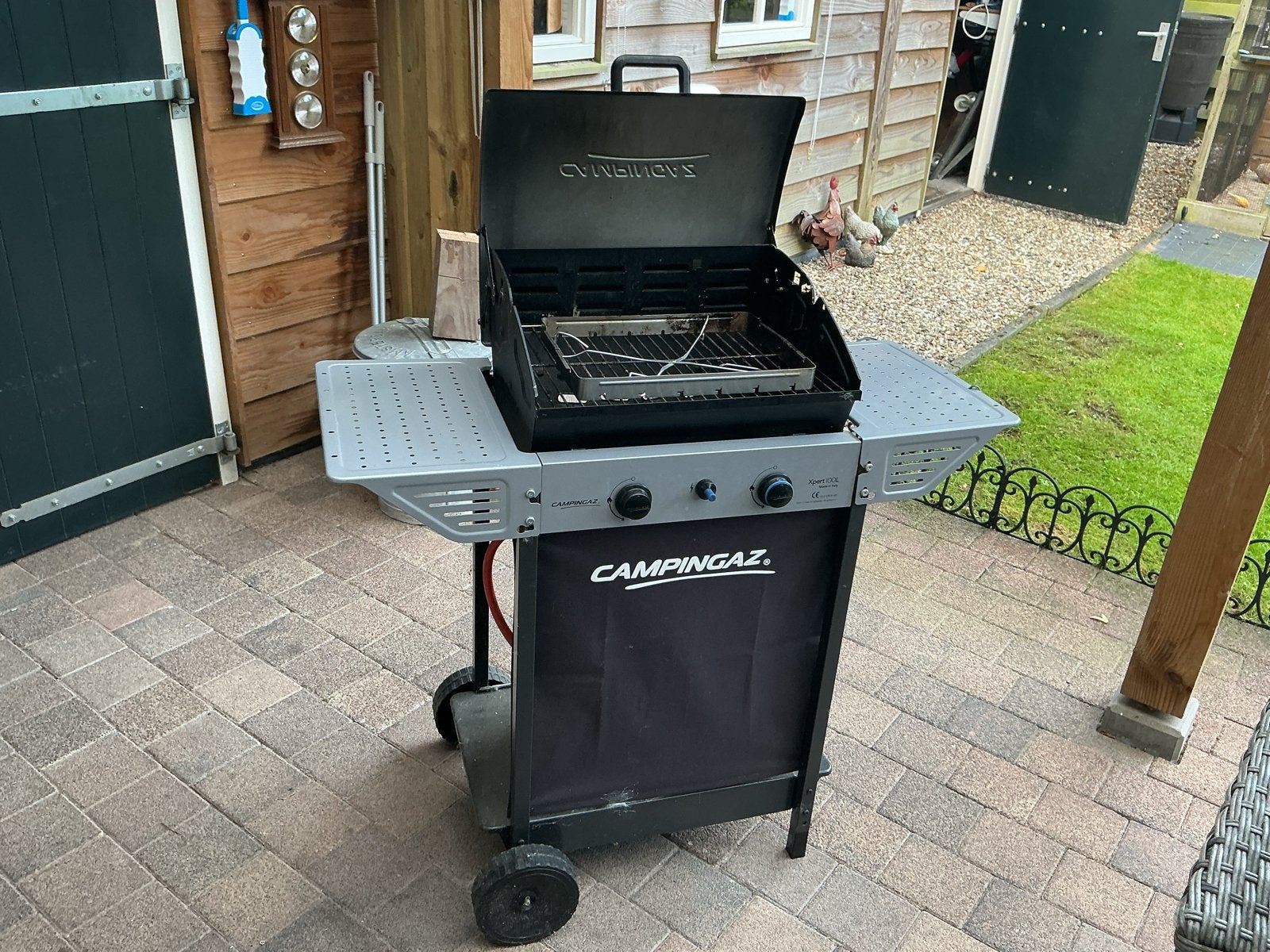 Campingaz Xpert 100 L Gasbarbecue met zijtafels, Ophalen, Gebruikt