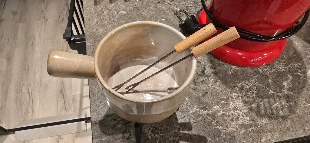 Kaas en Chocolade Fondueset Compleet, Witgoed en Apparatuur, Fonduesets, Ophalen, Waxinelicht, Fondueset
