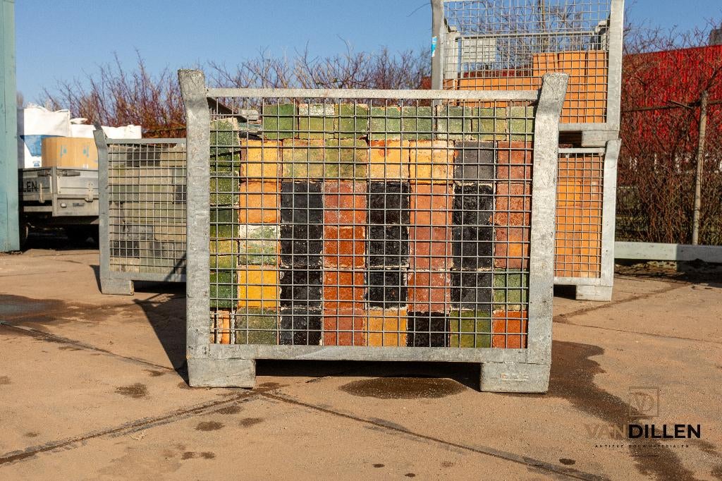 Glazuur estrikken 14x14 32M2 geel, groen, zwart, bruin GAAF!, Ophalen, 50 tot 150 cm, Zo goed als nieuw, 10 m² of meer