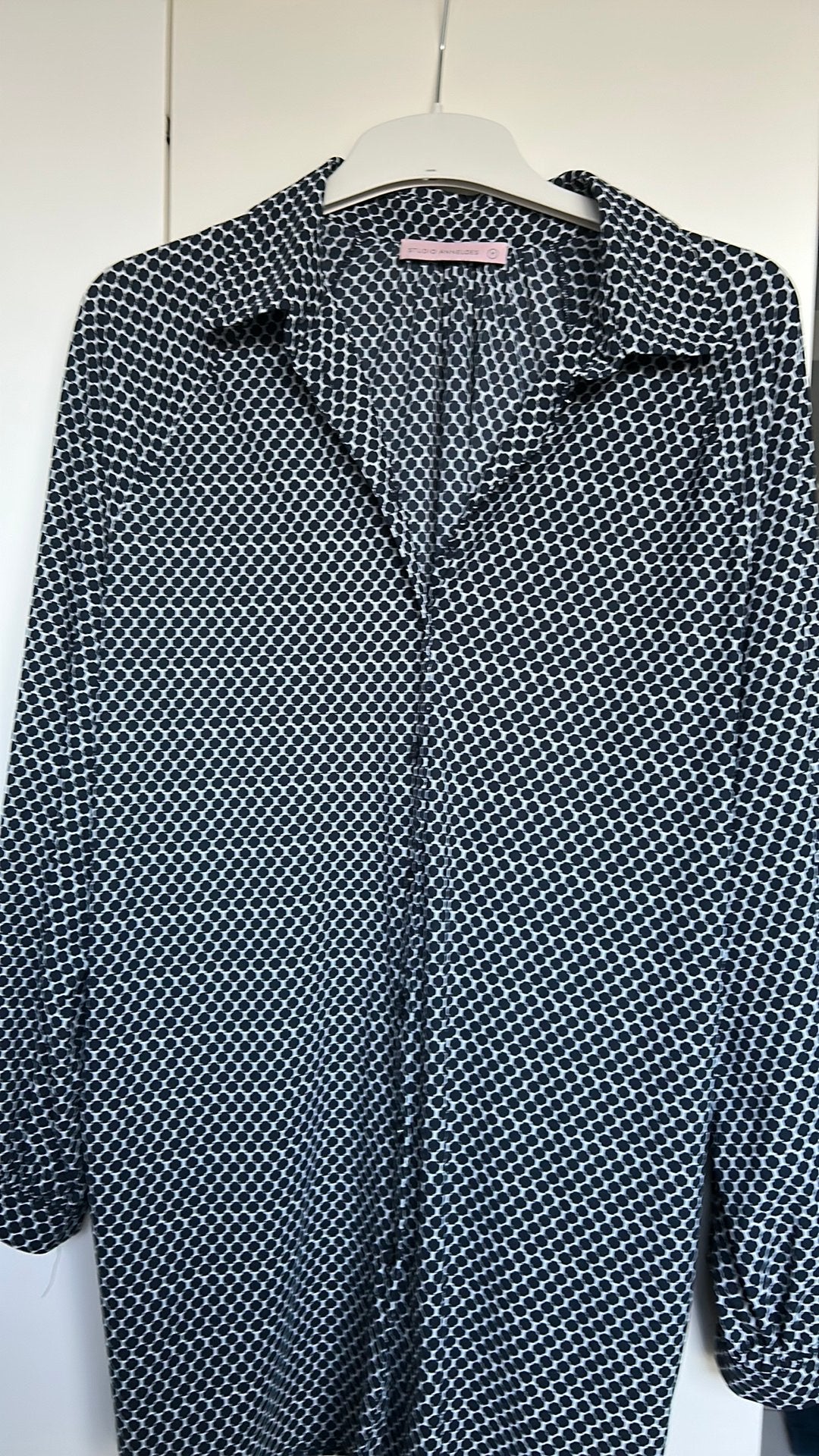 Blouse Studio Anneloes mt M langmodel, Ophalen of Verzenden, Zo goed als nieuw, Maat 38/40 (M), Blauw
