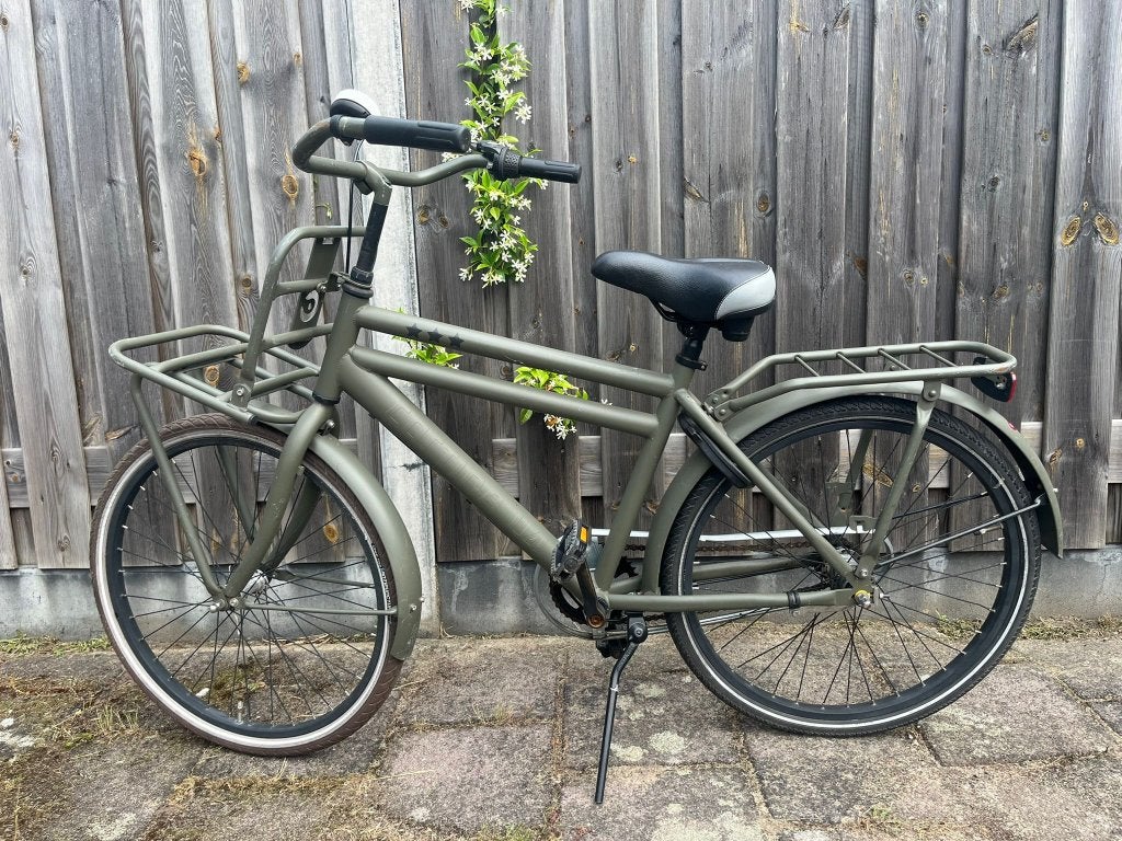Cortina U4 kinderfiets groen 24" met transport voordrager, Ophalen, Gebruikt, Cortina, Terugtraprem