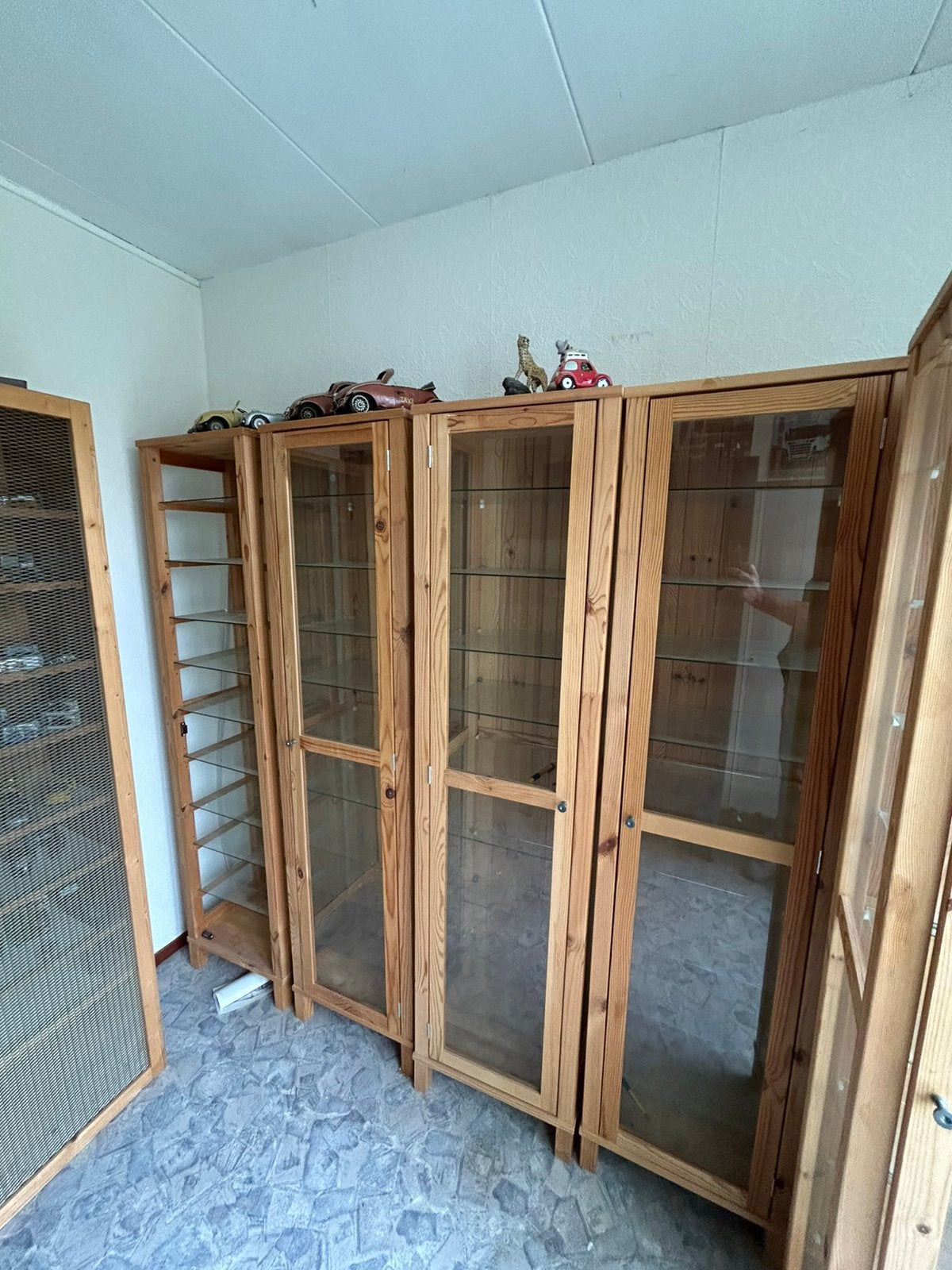 grenen IKEA Hemnes vitrinekasten 5 stuks, Zo goed als nieuw, 150 tot 200 cm, 25 tot 50 cm, 50 tot 100 cm