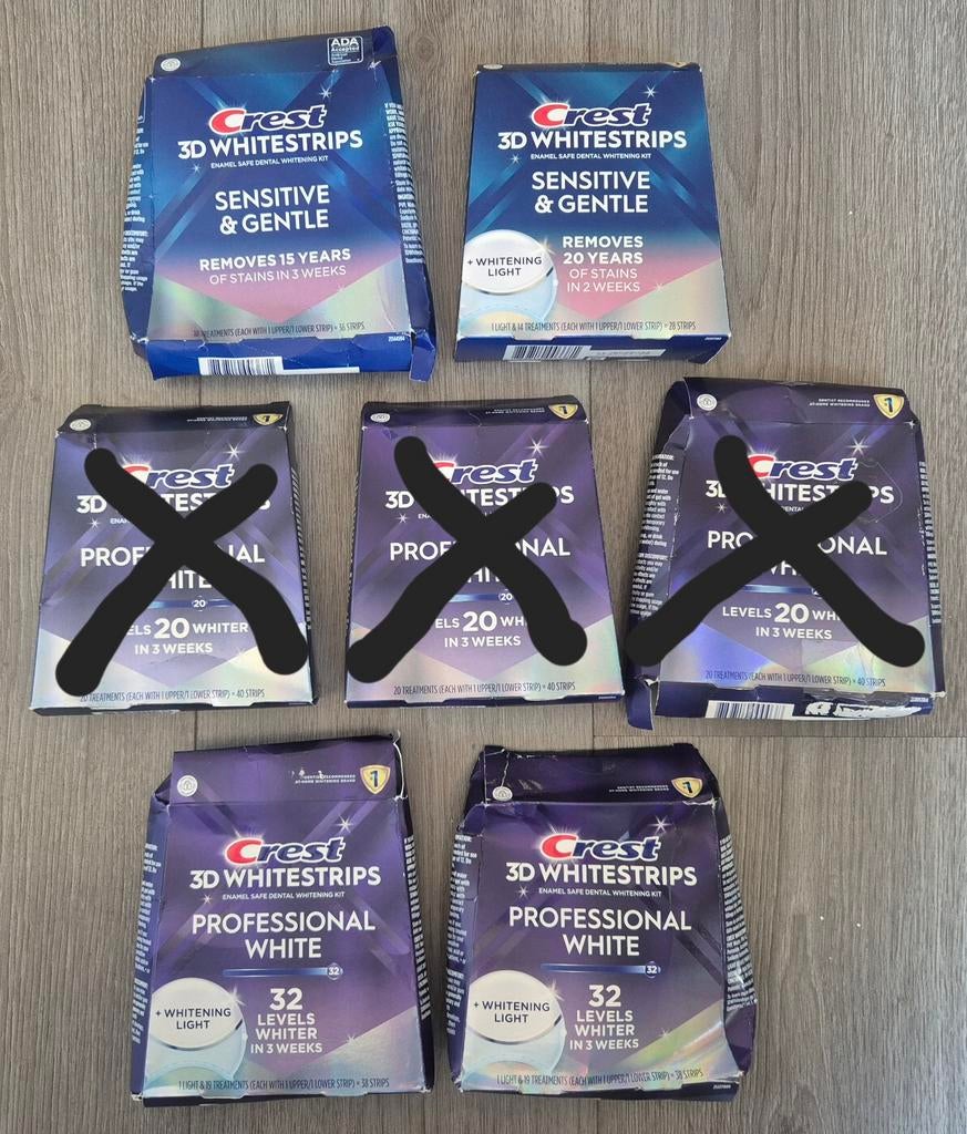 Crest 3D Whitestrips met 20% korting OP=OP!!, Ophalen of Verzenden, Nieuw, Overige typen