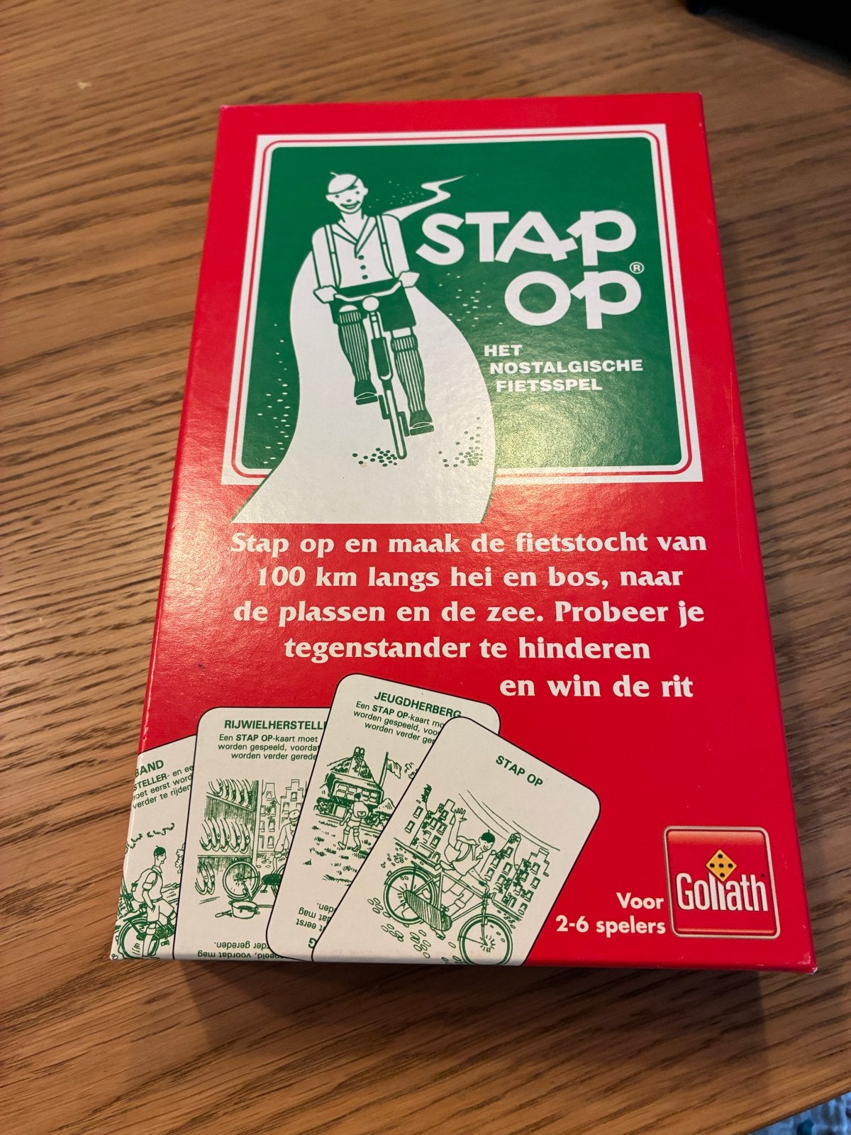 Stap Op: Het Nostalgische Fietsspel van Goliath, Drie of vier spelers, Ophalen of Verzenden, Zo goed als nieuw