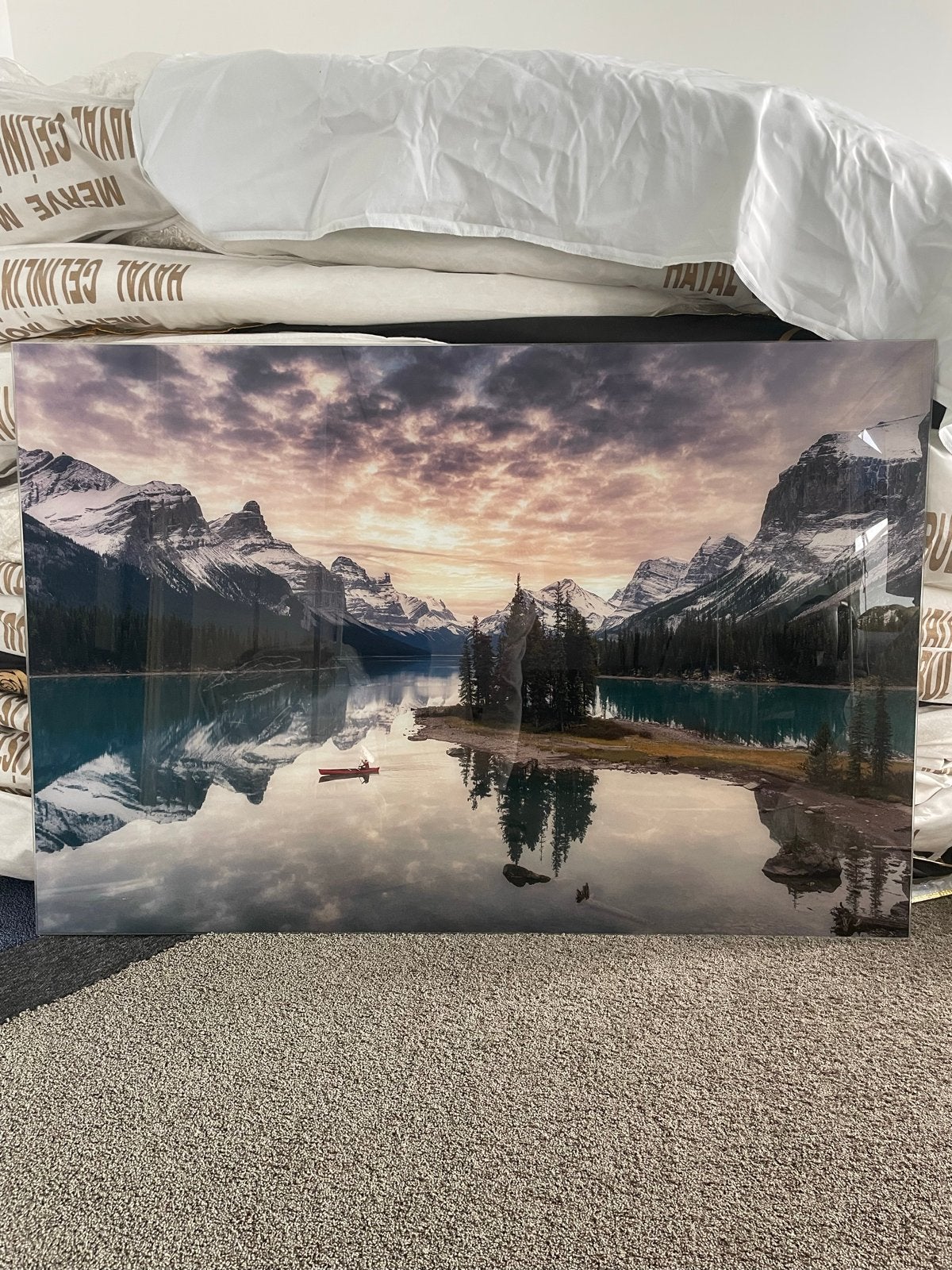 Prachtige berglandschap print op plexiglas, Huis en Inrichting, Woonaccessoires | Schilderijen, Tekeningen en Foto's, Ophalen