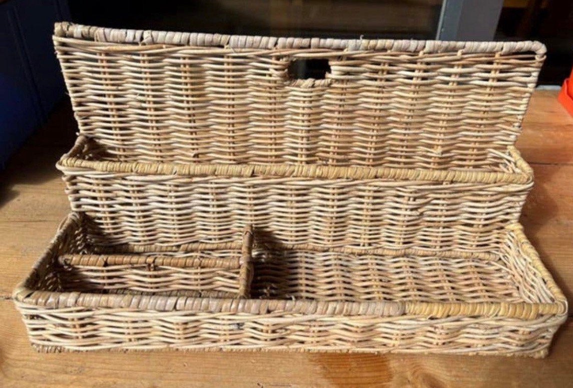 Bureau organiser, rotan, Ophalen, Zo goed als nieuw, Rechthoekig, Riet