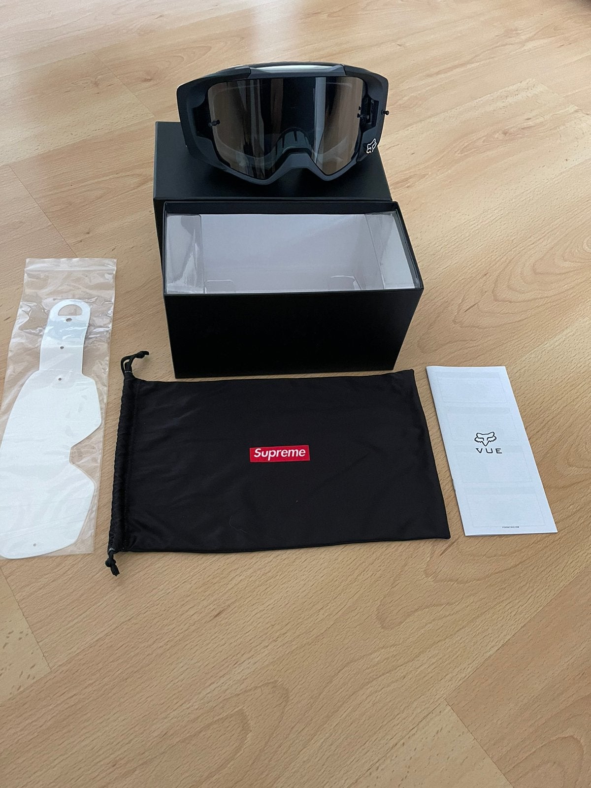 Supreme x Fox Racing VUE Goggles Black (SS18), Ophalen of Verzenden, Nieuw