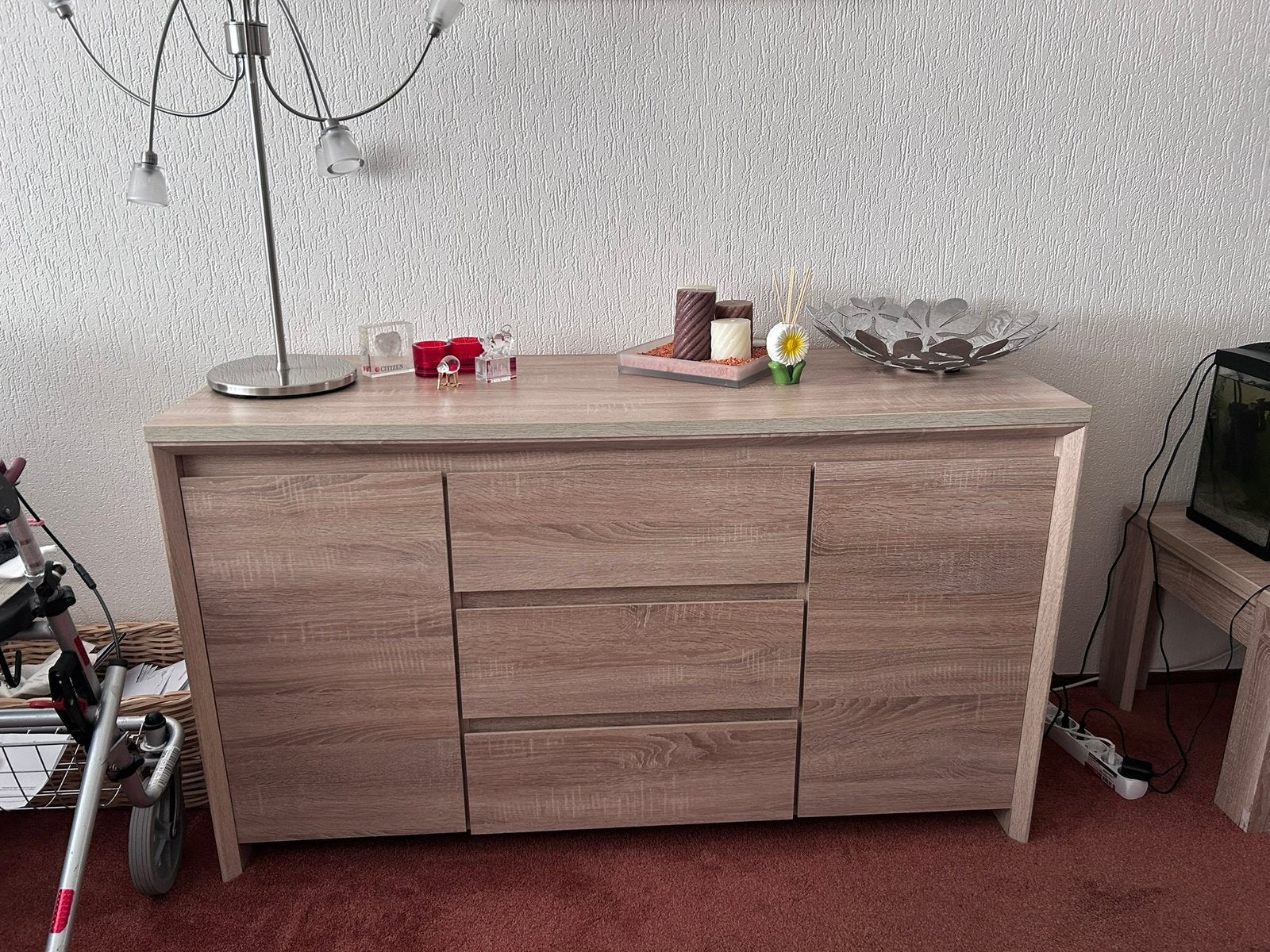 Blank eiken kleur dressoir, Huis en Inrichting, Kasten | Dressoirs, Ophalen, Zo goed als nieuw, 25 tot 50 cm, 150 tot 200 cm