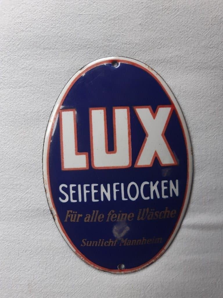 emaille bord deurpostje lux orgineel 1930, Ophalen of Verzenden