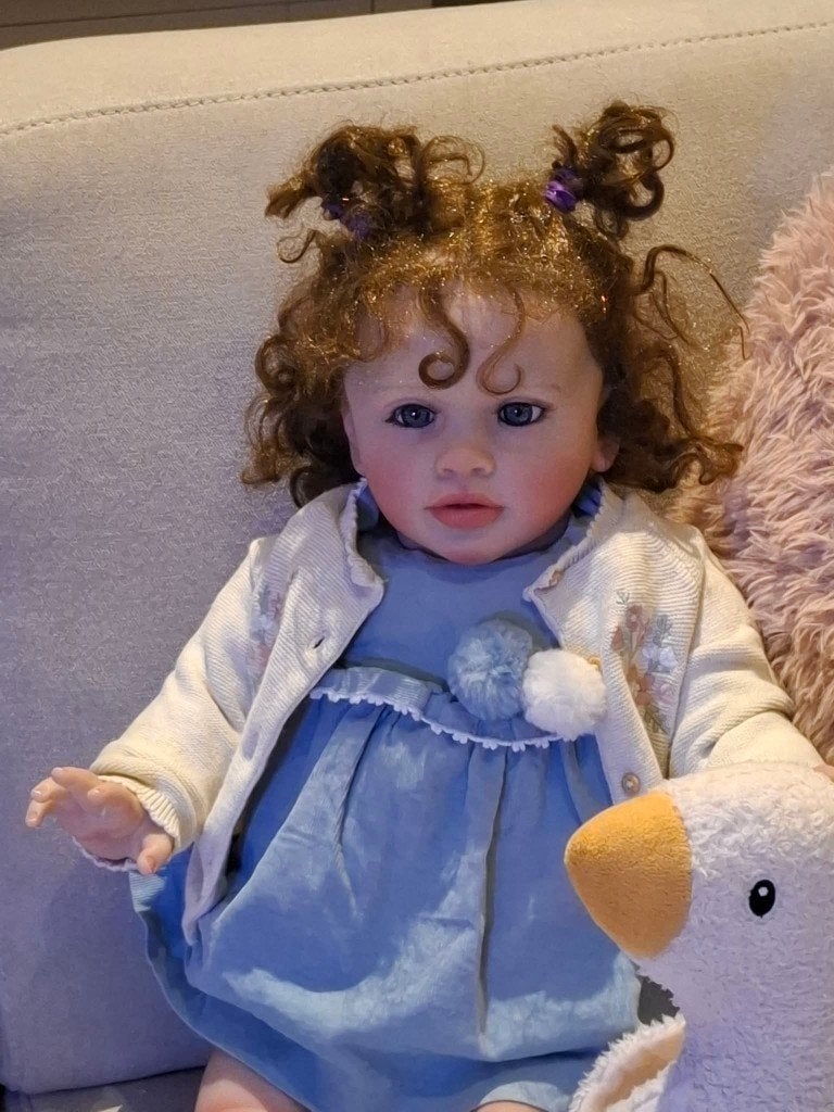 reborn toddler peuter meisje, Ophalen of Verzenden, Zo goed als nieuw, Pop, Levensecht of Reborn
