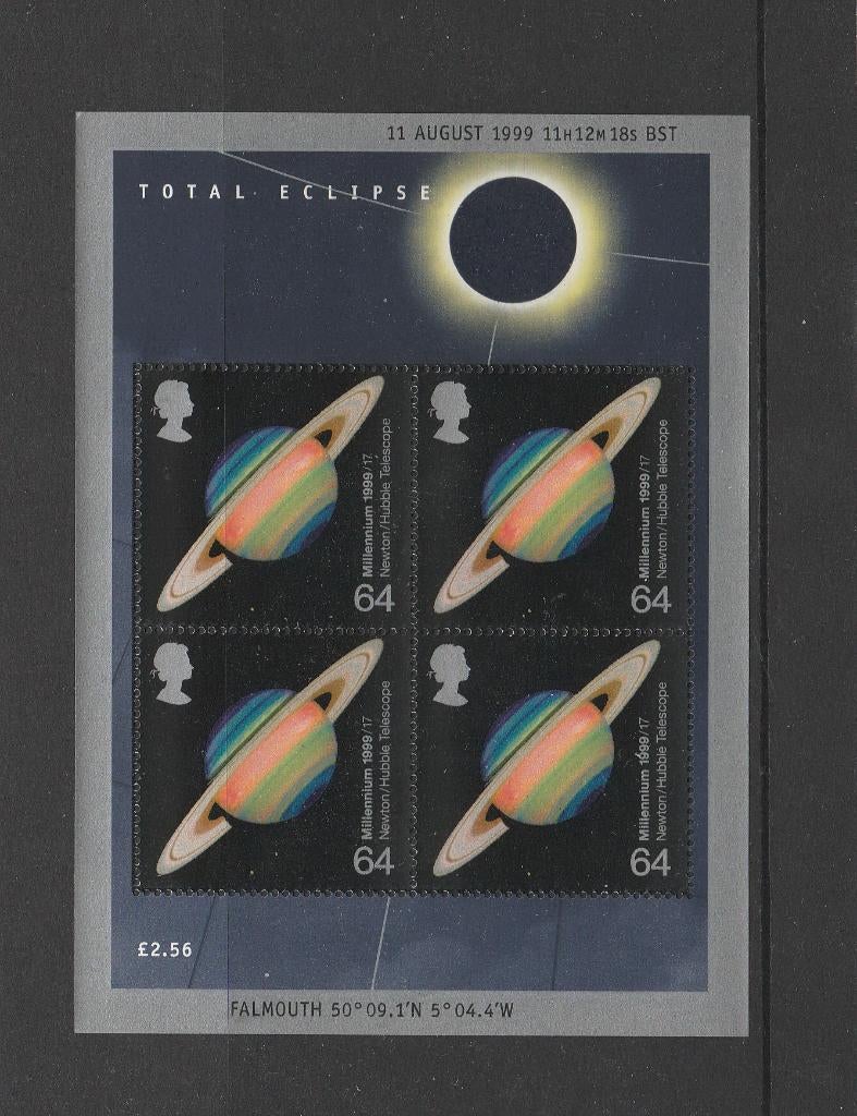Engeland blok Total Eclipse (1999)., Verzenden, Postfris