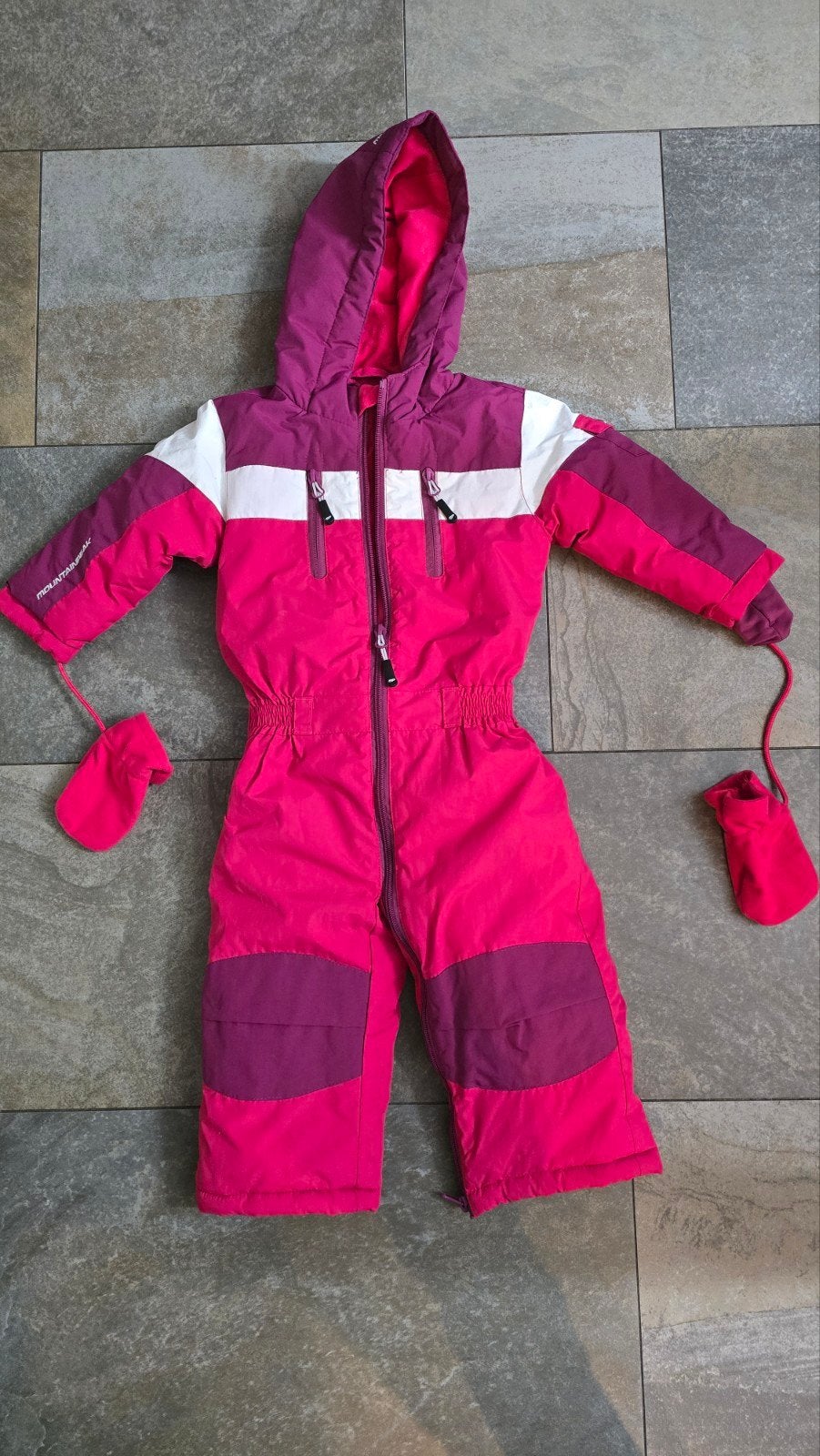 Mountain Peak roze skipak met wantjes mt 80, Ophalen of Verzenden, Zo goed als nieuw, Meisje