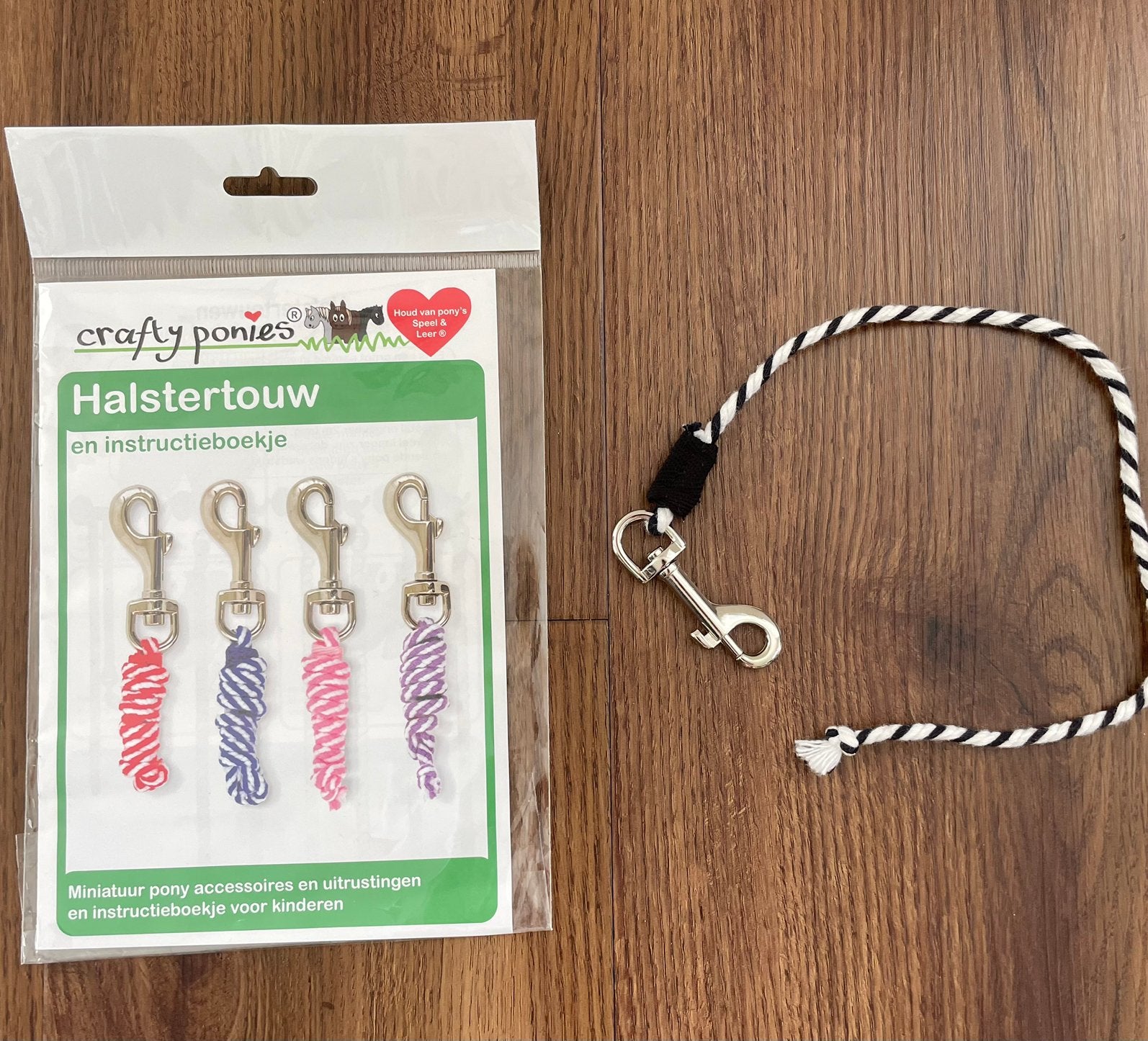 Crafty Ponies halstertouw Zwart met wit zgan, Ophalen of Verzenden, Zo goed als nieuw, Jongen of Meisje