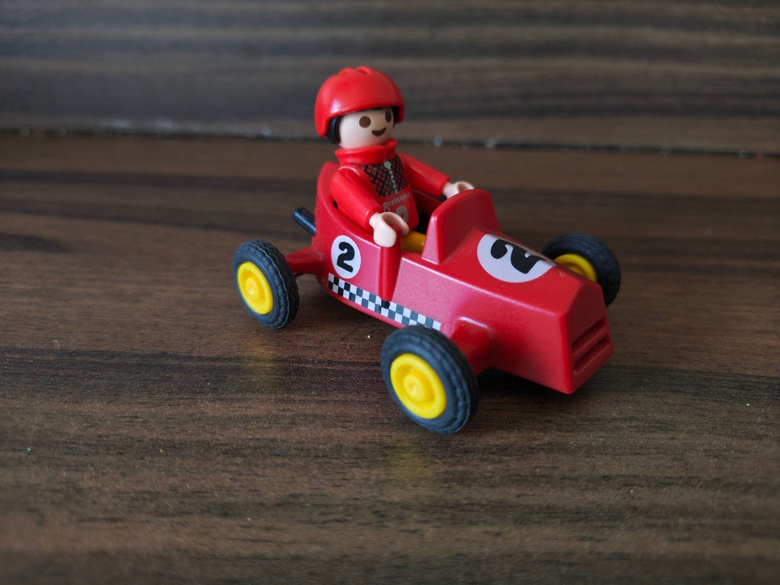 34. Playmobil raceauto met coureur, Ophalen of Verzenden, Gebruikt
