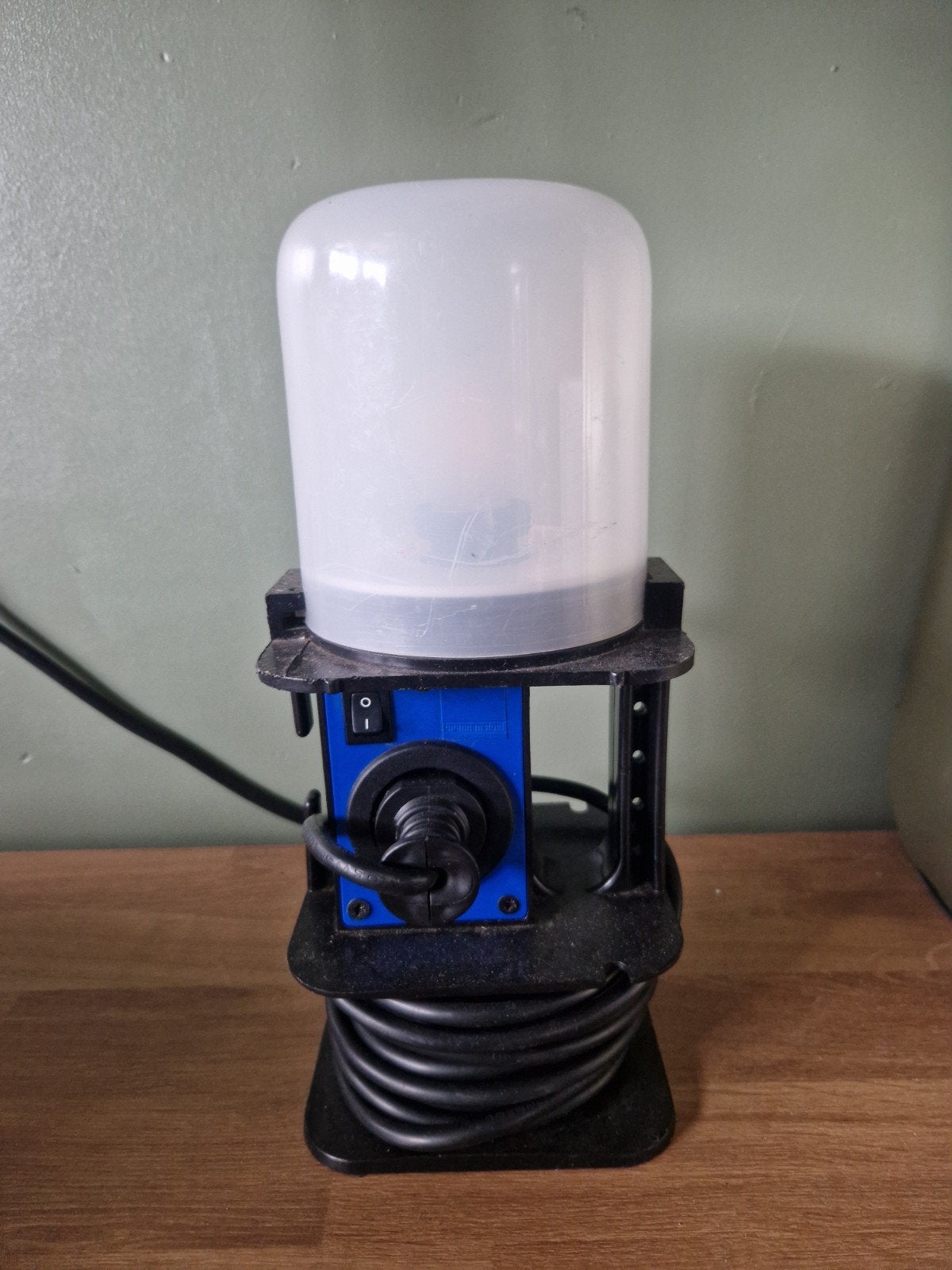 Haspel met lamp, Ophalen