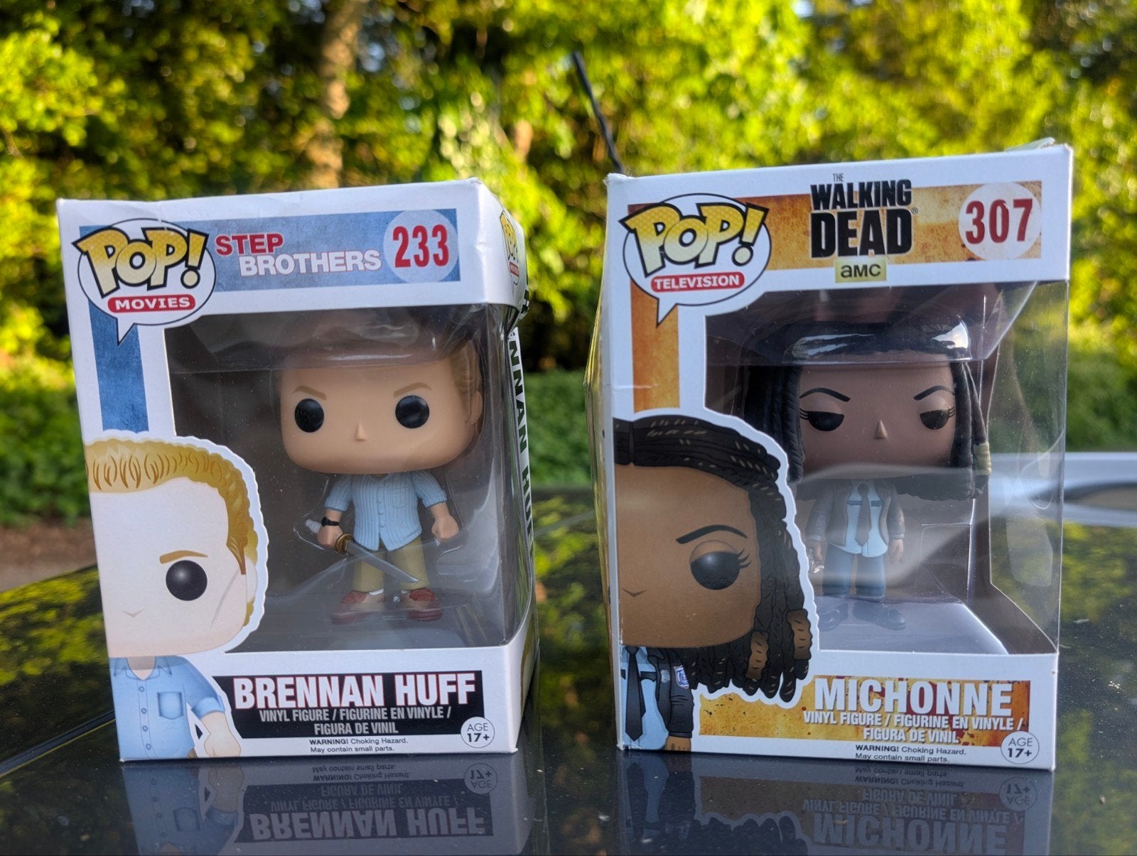 Funko Pop! Brennan Huff & Michonne -Step Brothers/Walking D, Ophalen of Verzenden, Zo goed als nieuw